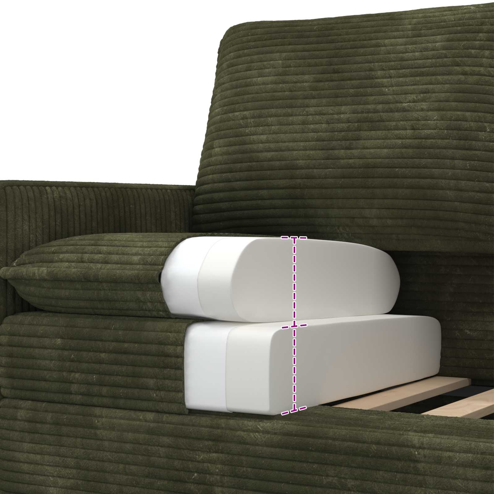 Sofa Zelena 126 x 81 x 87,5 cm Poliester
