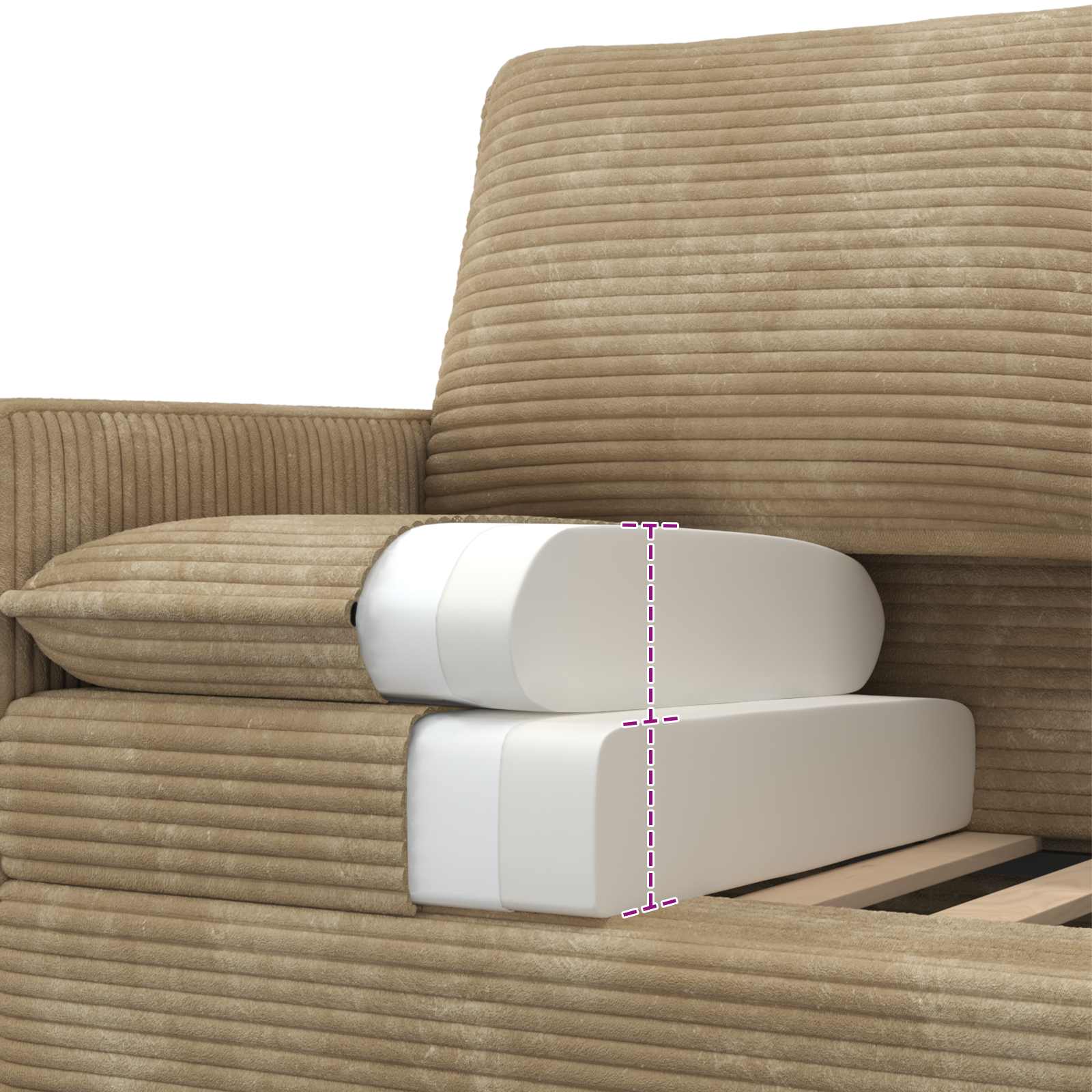 Sofa Sivosmeđa 126 x 81 x 87,5 cm Poliester