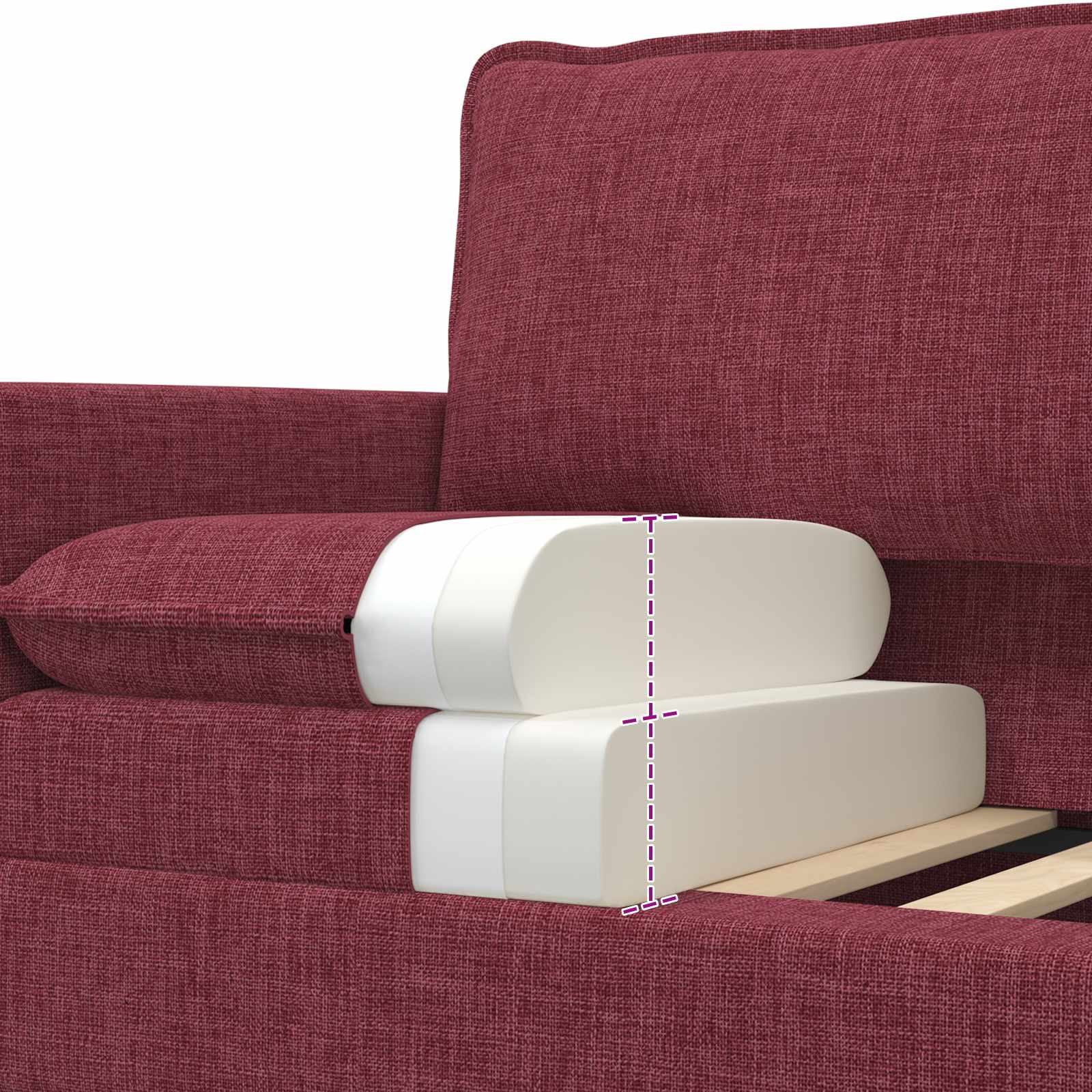 Sofa Vinska crvena 156 x 81 x 87,5 cm Tkanina