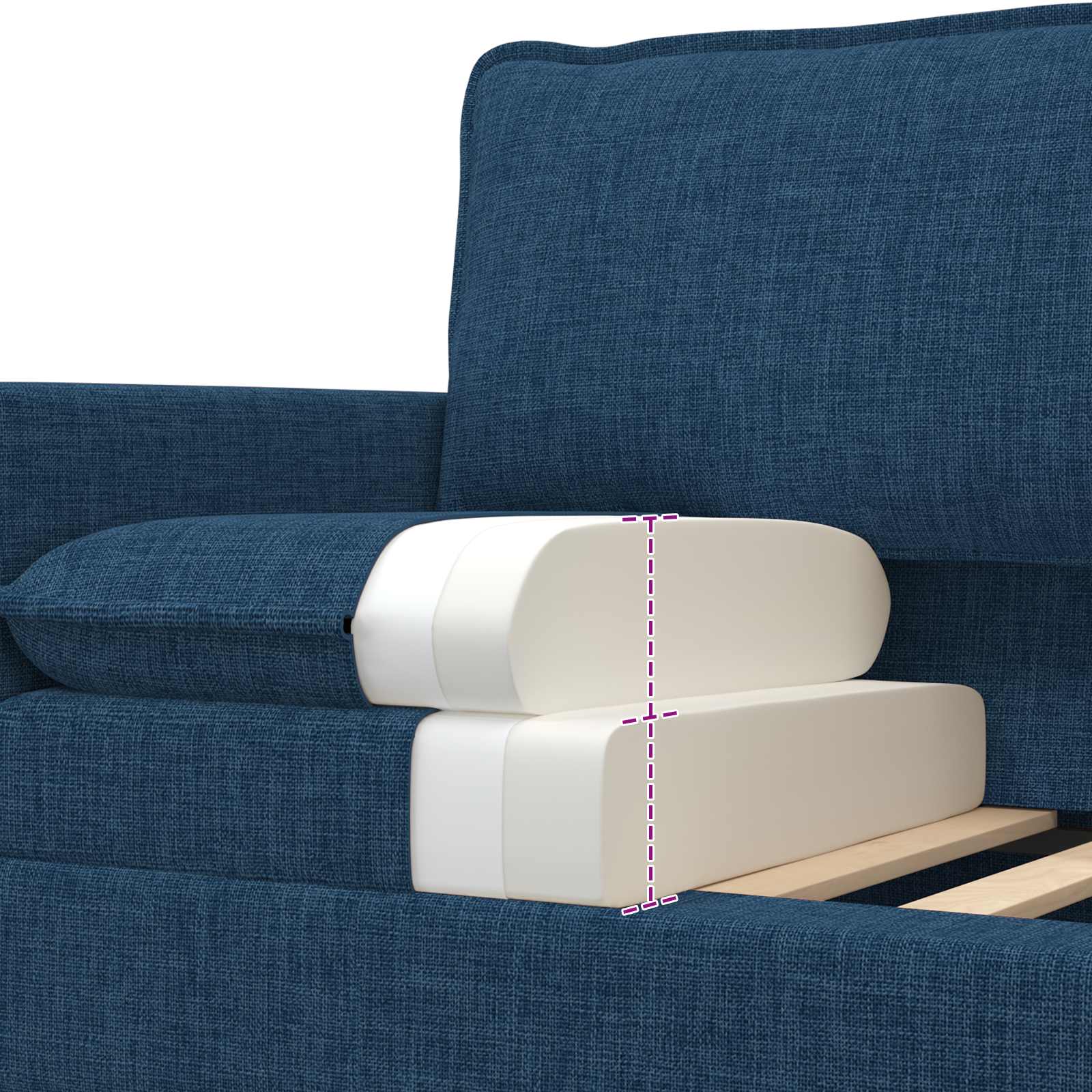 Sofa Plava 156 x 81 x 87,5 cm Tkanina