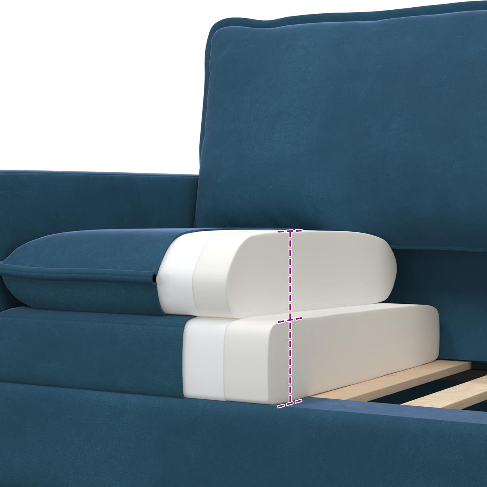 Sofa Plava 156 x 81 x 87,5 cm Baršun