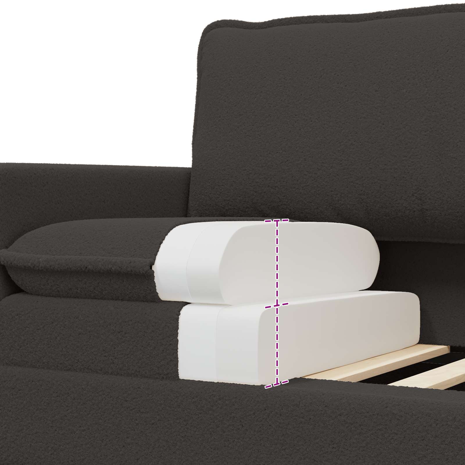 Sofa Tamnosiva 156 x 81 x 87,5 cm Tkanina