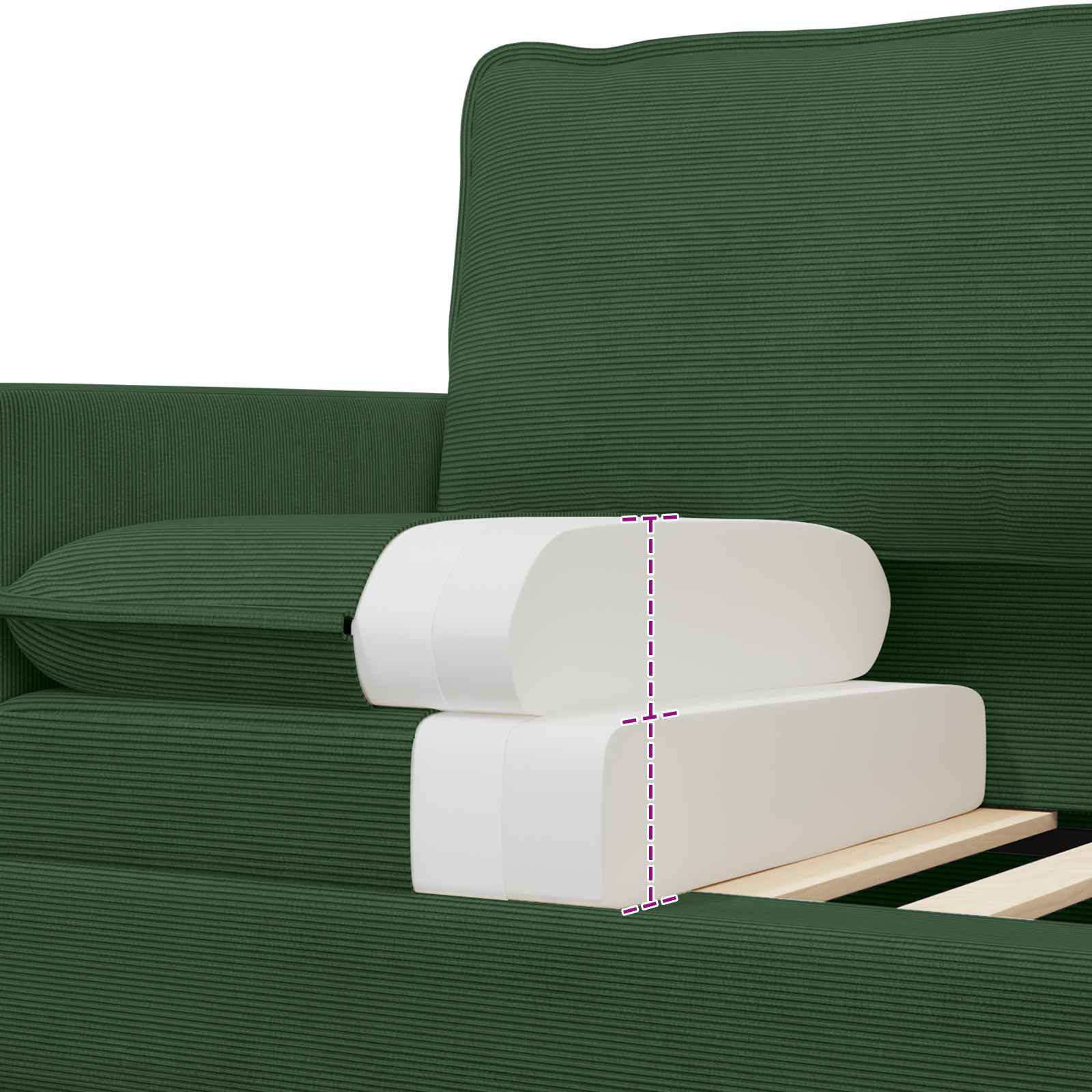 Sofa Jungle zelena 156 x 81 x 87,5 cm Tkanina