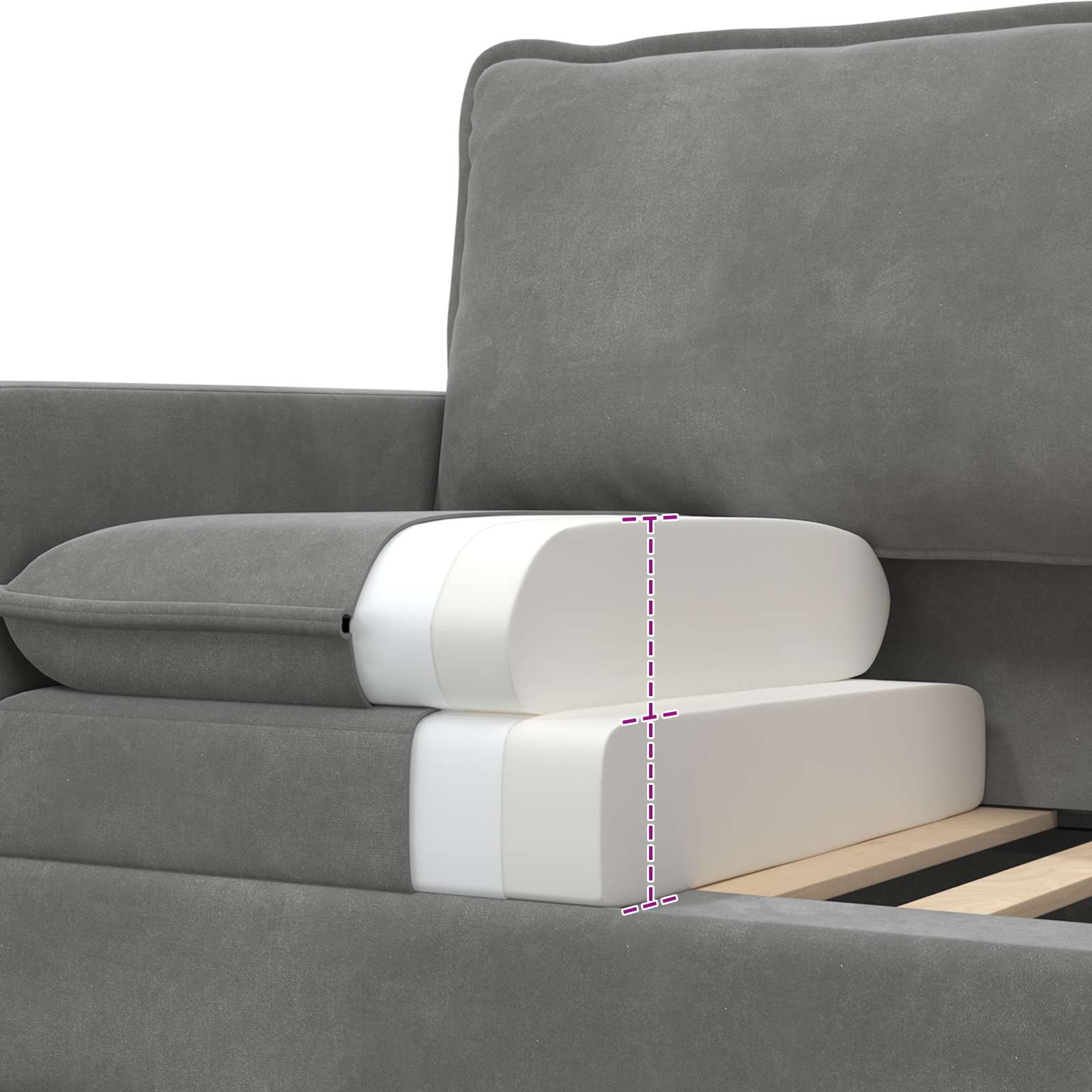 Sofa Tamnosiva 196 x 81 x 87,5 cm Baršun