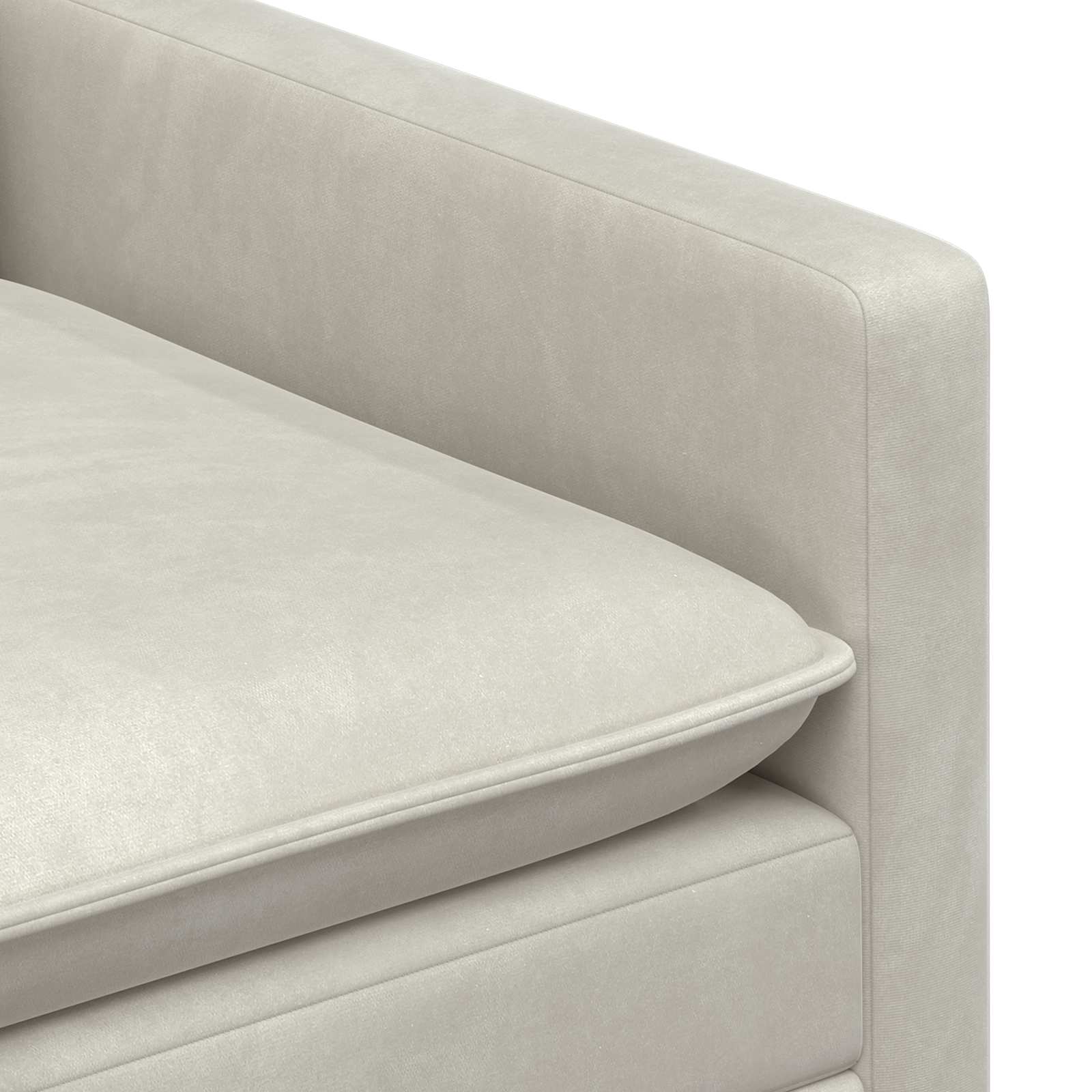 Sofa Krem 196 x 81 x 87,5 cm Baršun