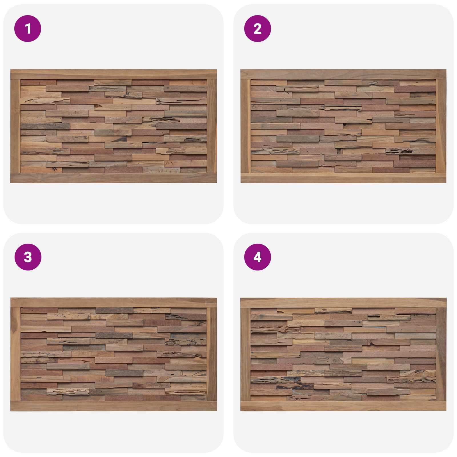 Uzglavlje Zidne Prirodna 100 cm Čvrsto teak drvo