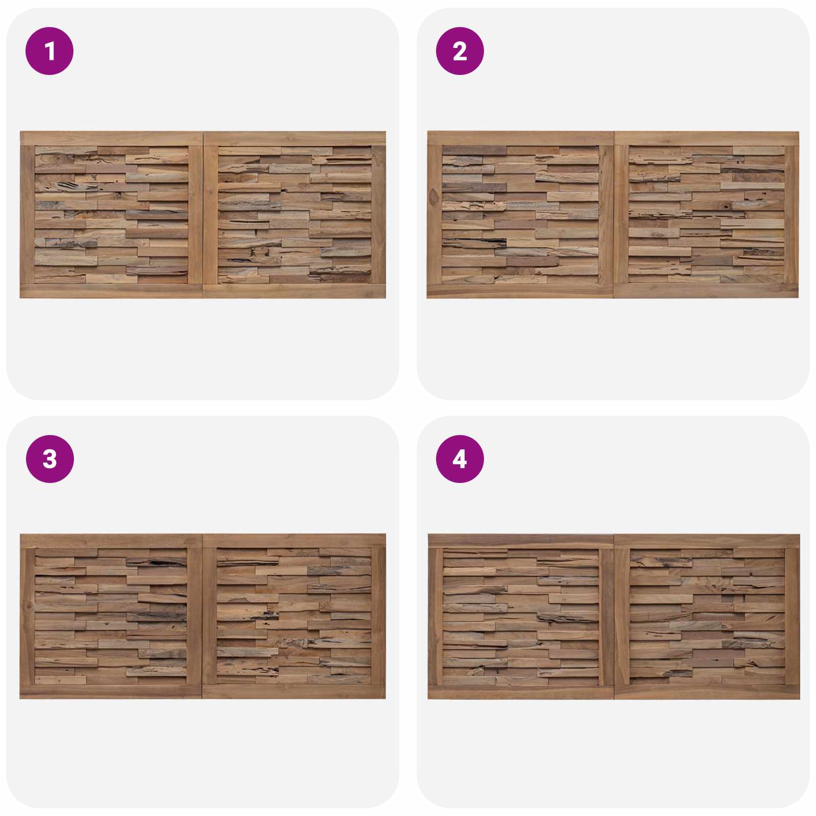 Uzglavlje Zidne Prirodna 120 cm Čvrsto teak drvo