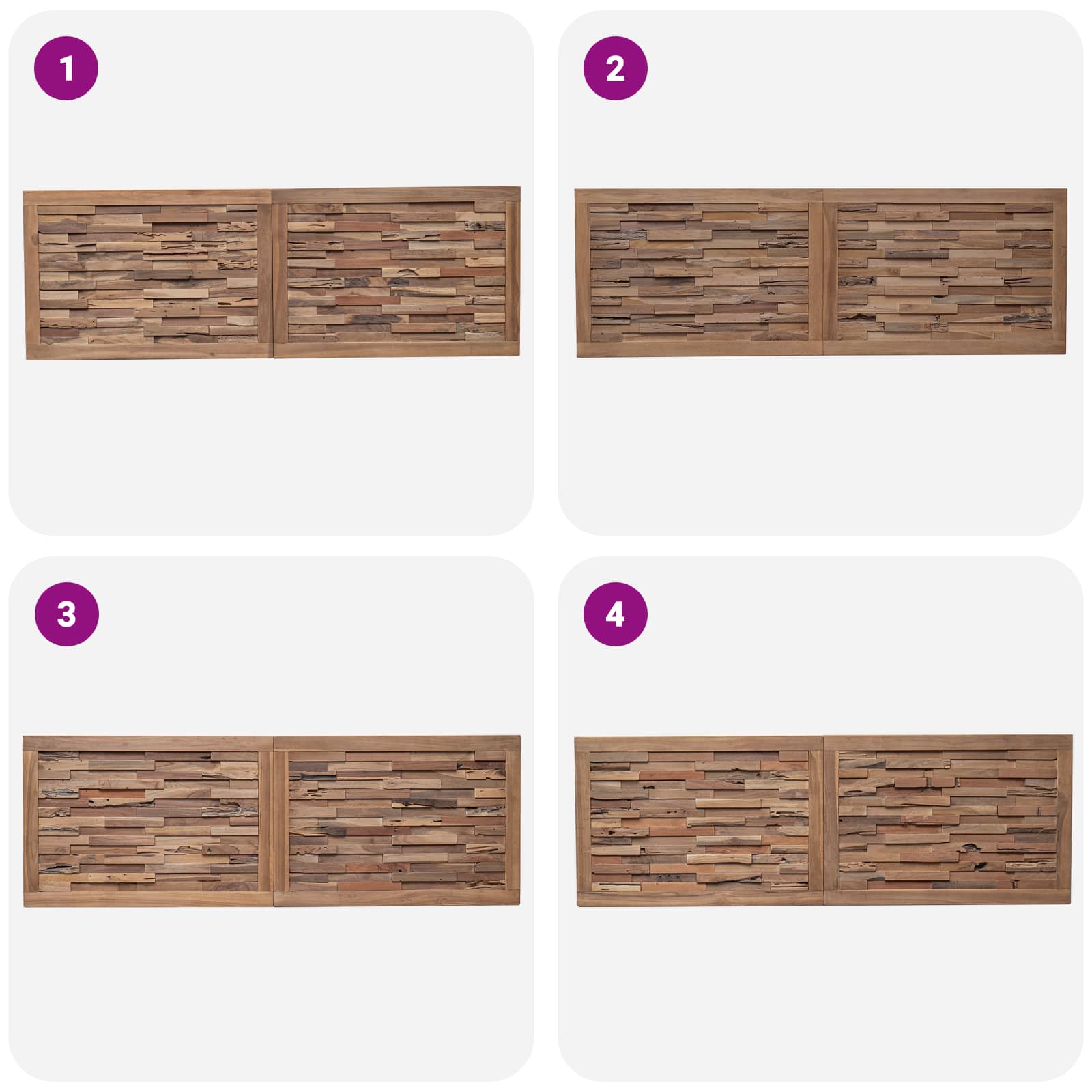 Uzglavlje Zidne Prirodna 160 cm Čvrsto teak drvo