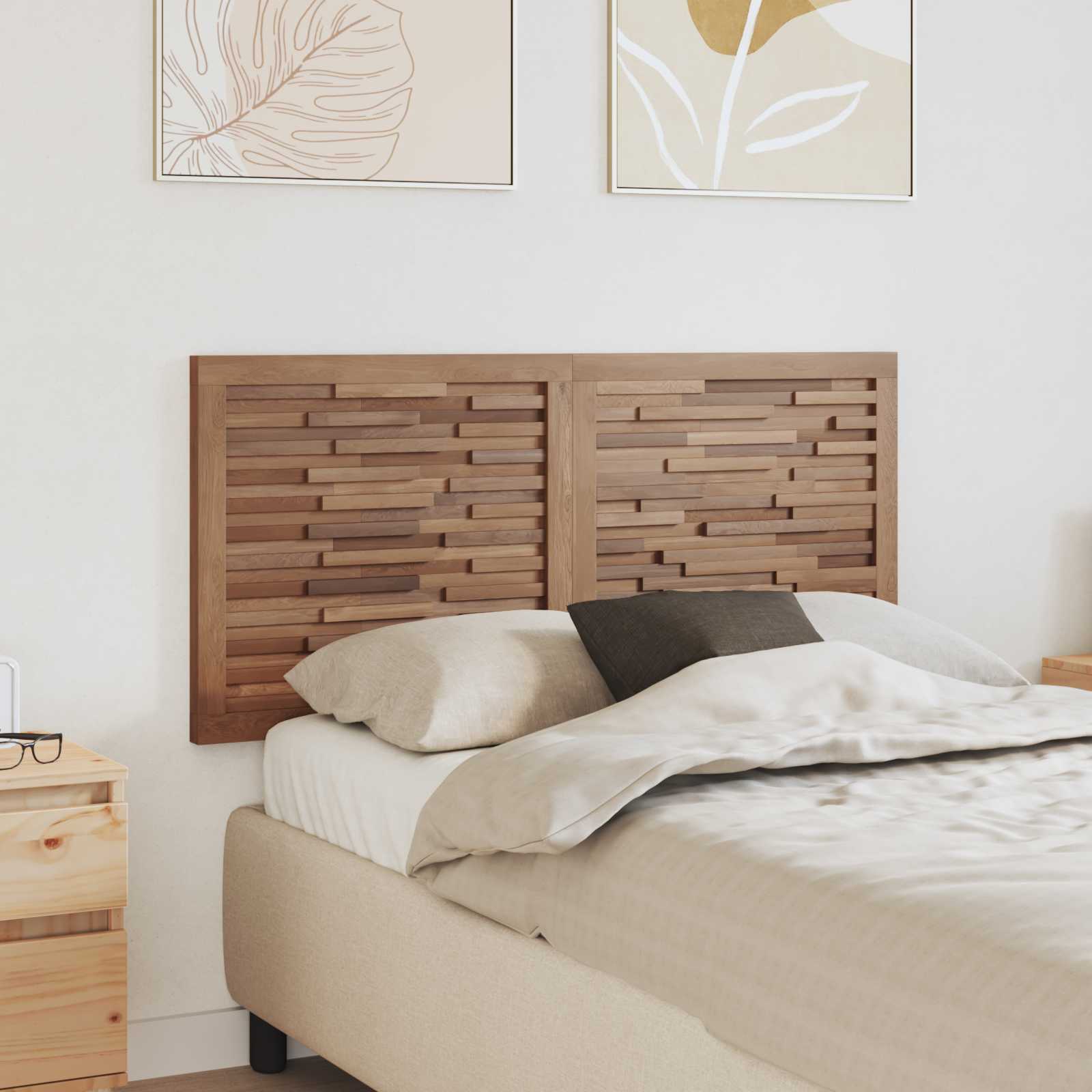 Uzglavlje Zidne Prirodna 120 cm Čvrsto teak drvo