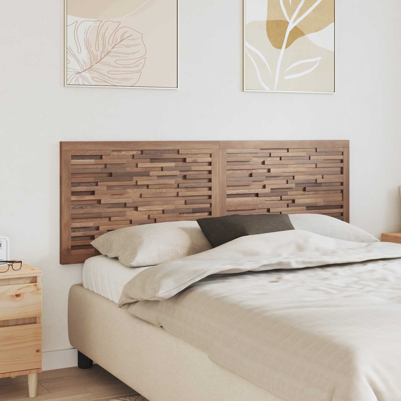 Uzglavlje Zidne Prirodna 160 cm Čvrsto teak drvo