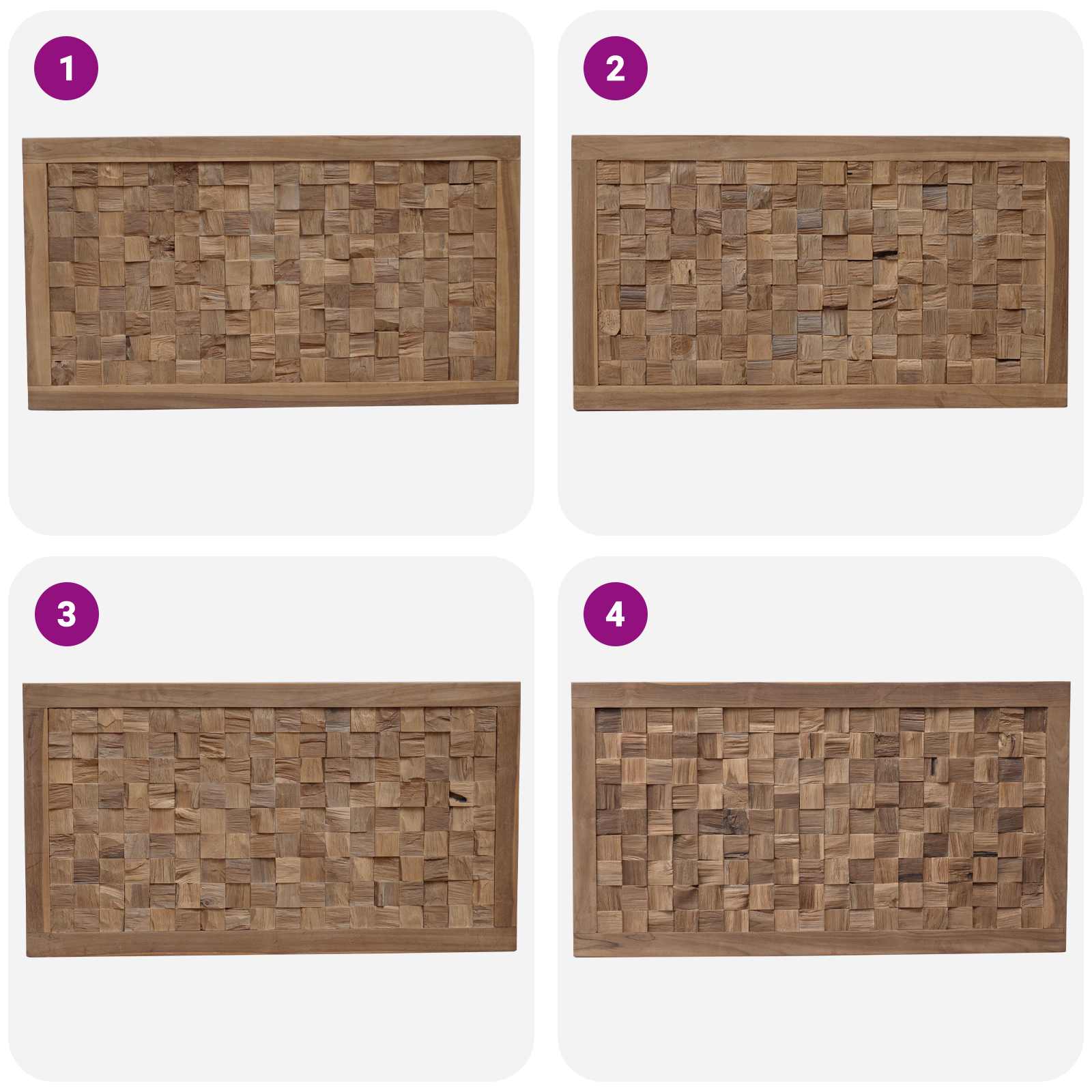 Uzglavlje Zidne Prirodna 100 cm Čvrsto teak drvo