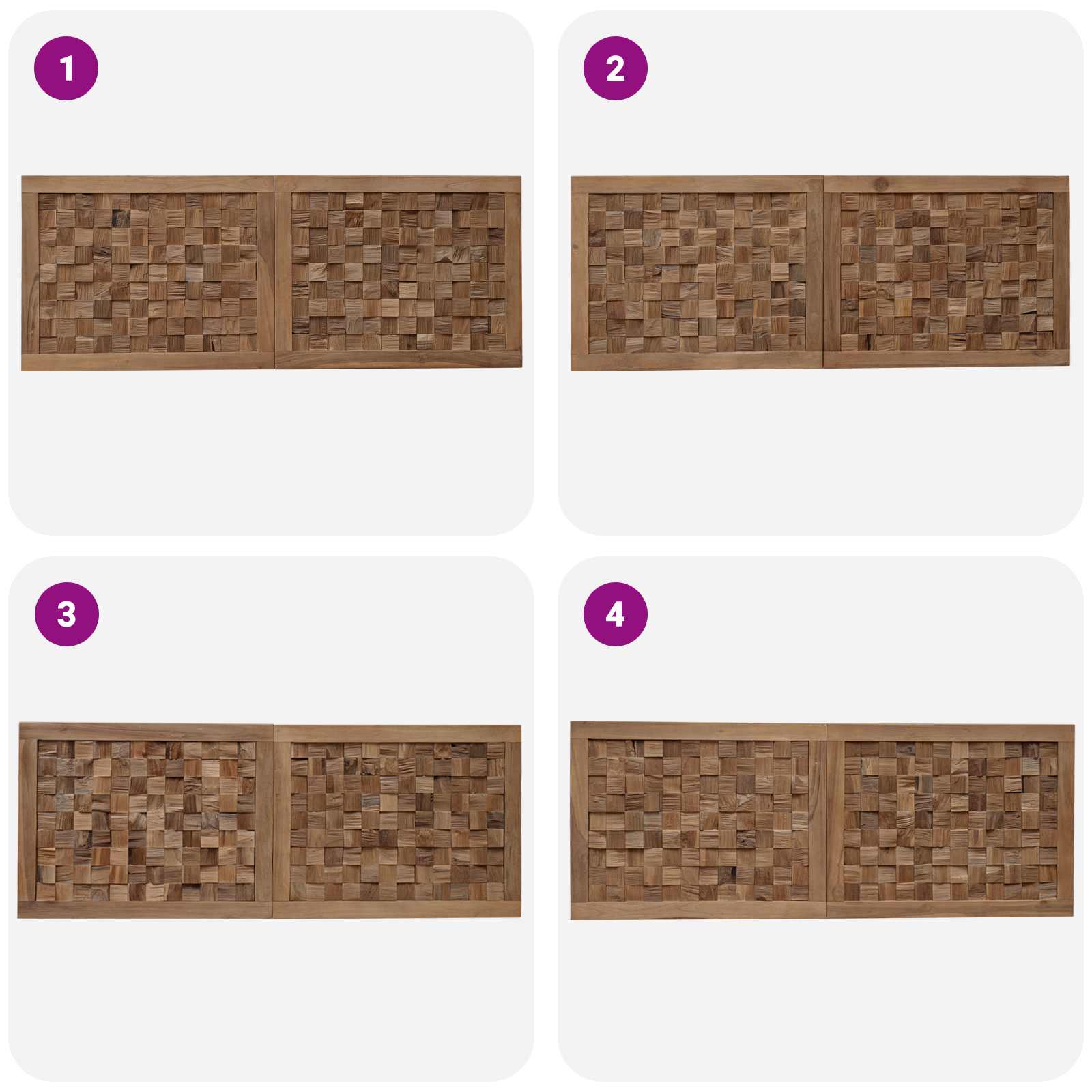 Uzglavlje Zidne Prirodna 140 cm Čvrsto teak drvo