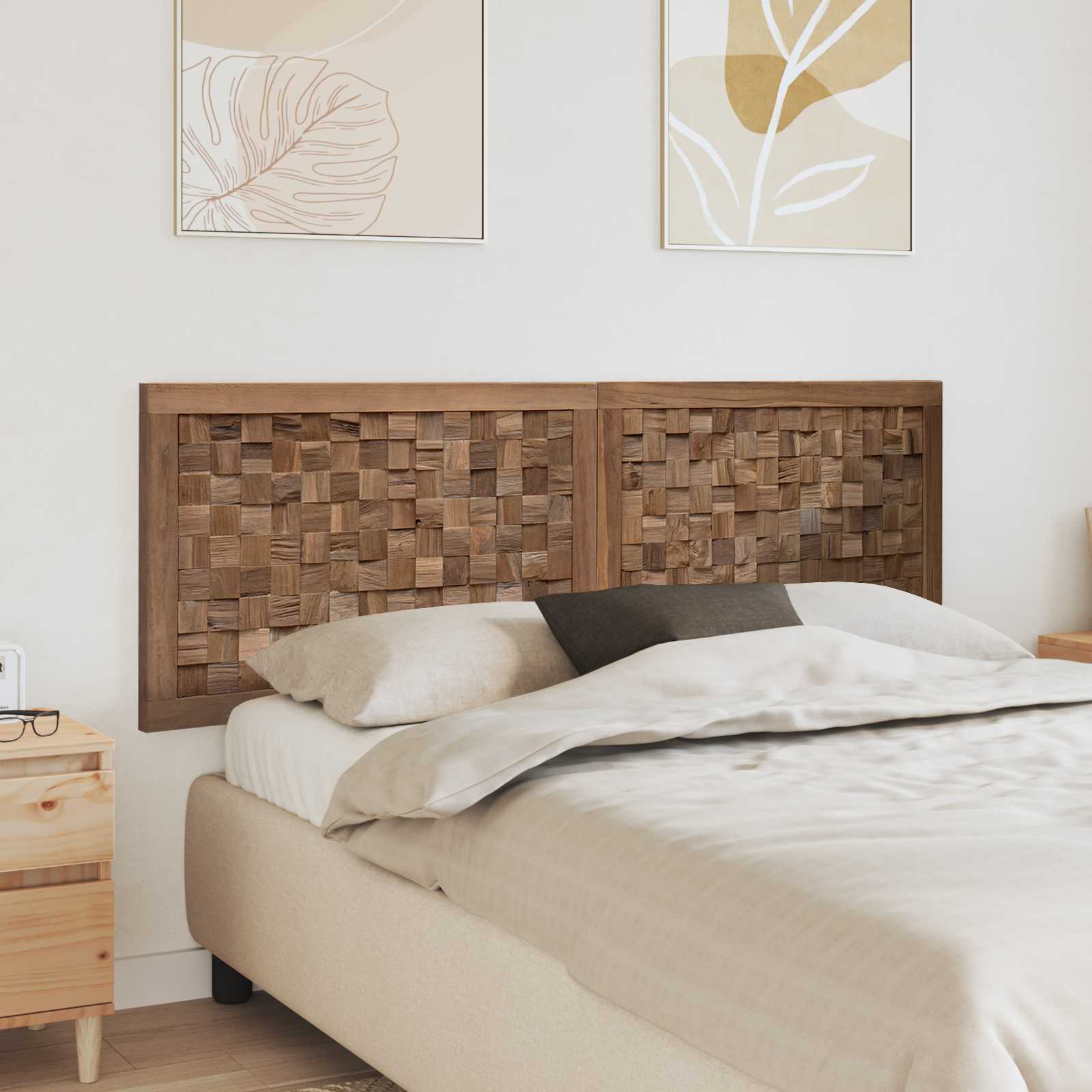 Uzglavlje Zidne Prirodna 160 cm Čvrsto teak drvo