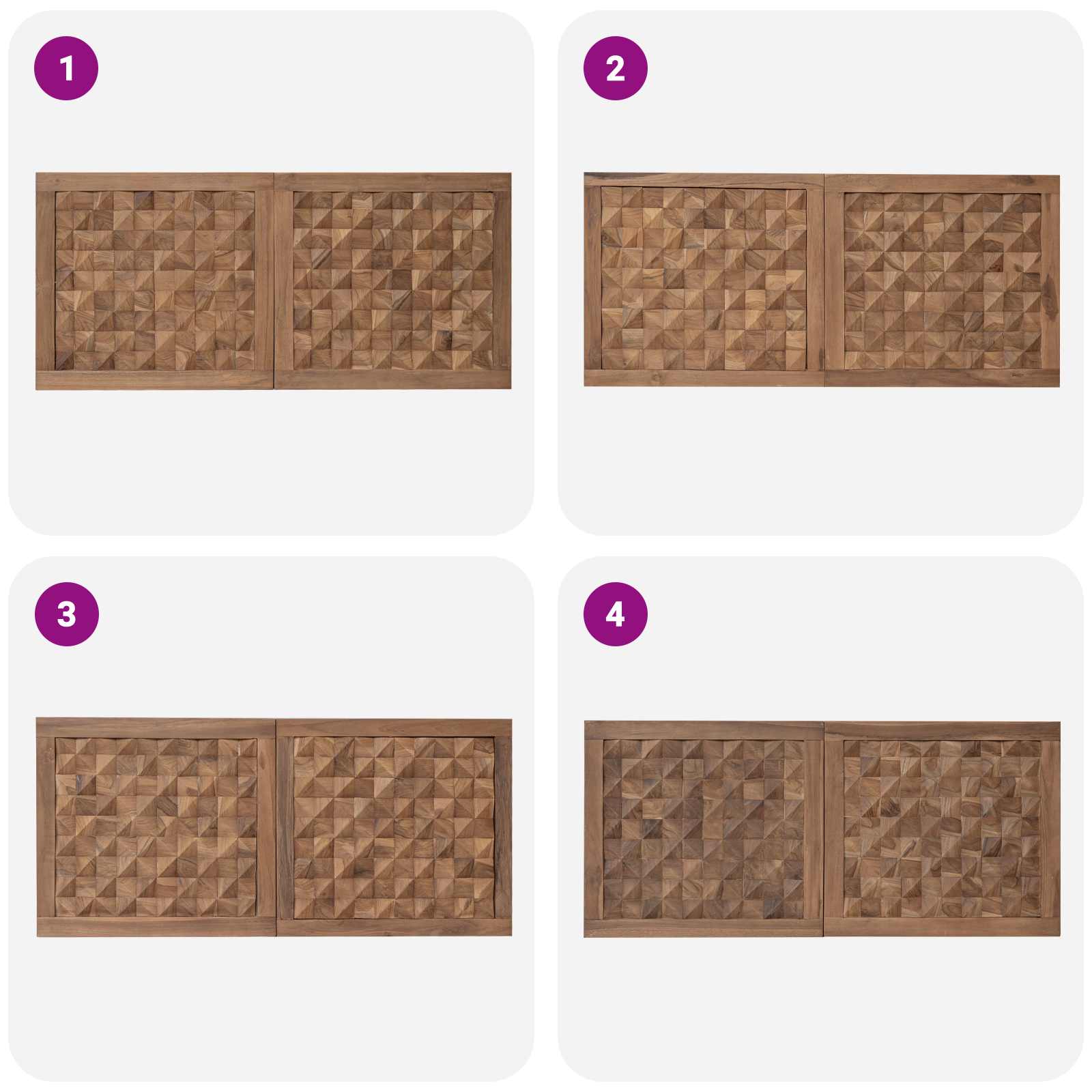 Uzglavlje Zidne Prirodna 120 cm Čvrsto teak drvo