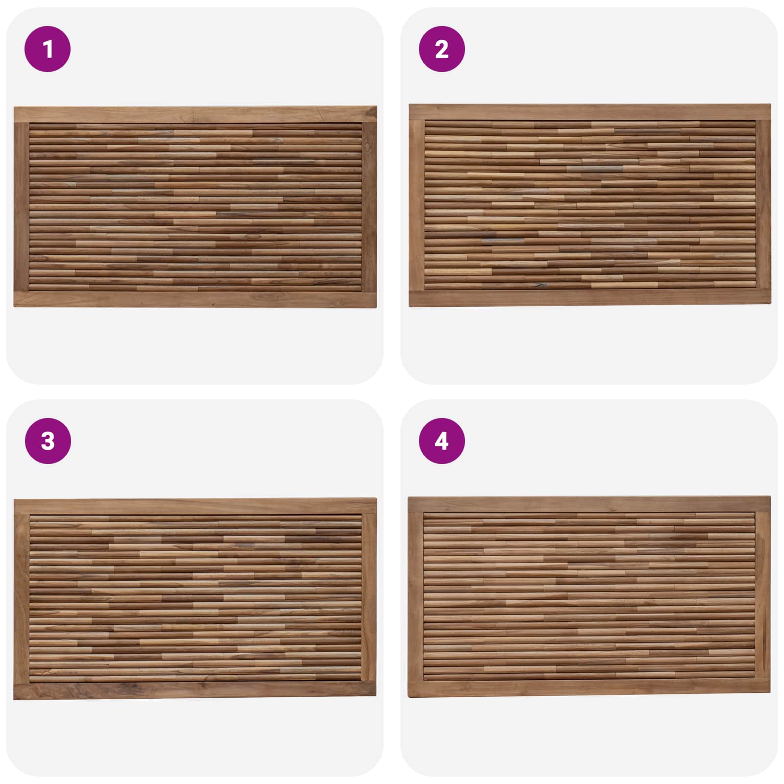 Uzglavlje Zidne Prirodna 100 cm Čvrsto teak drvo