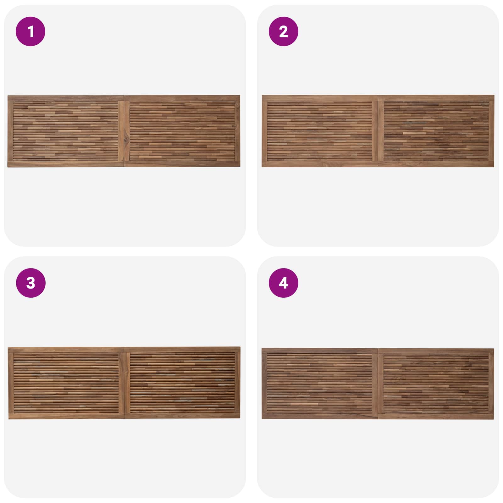 Uzglavlje Zidne Prirodna 180 cm Čvrsto teak drvo