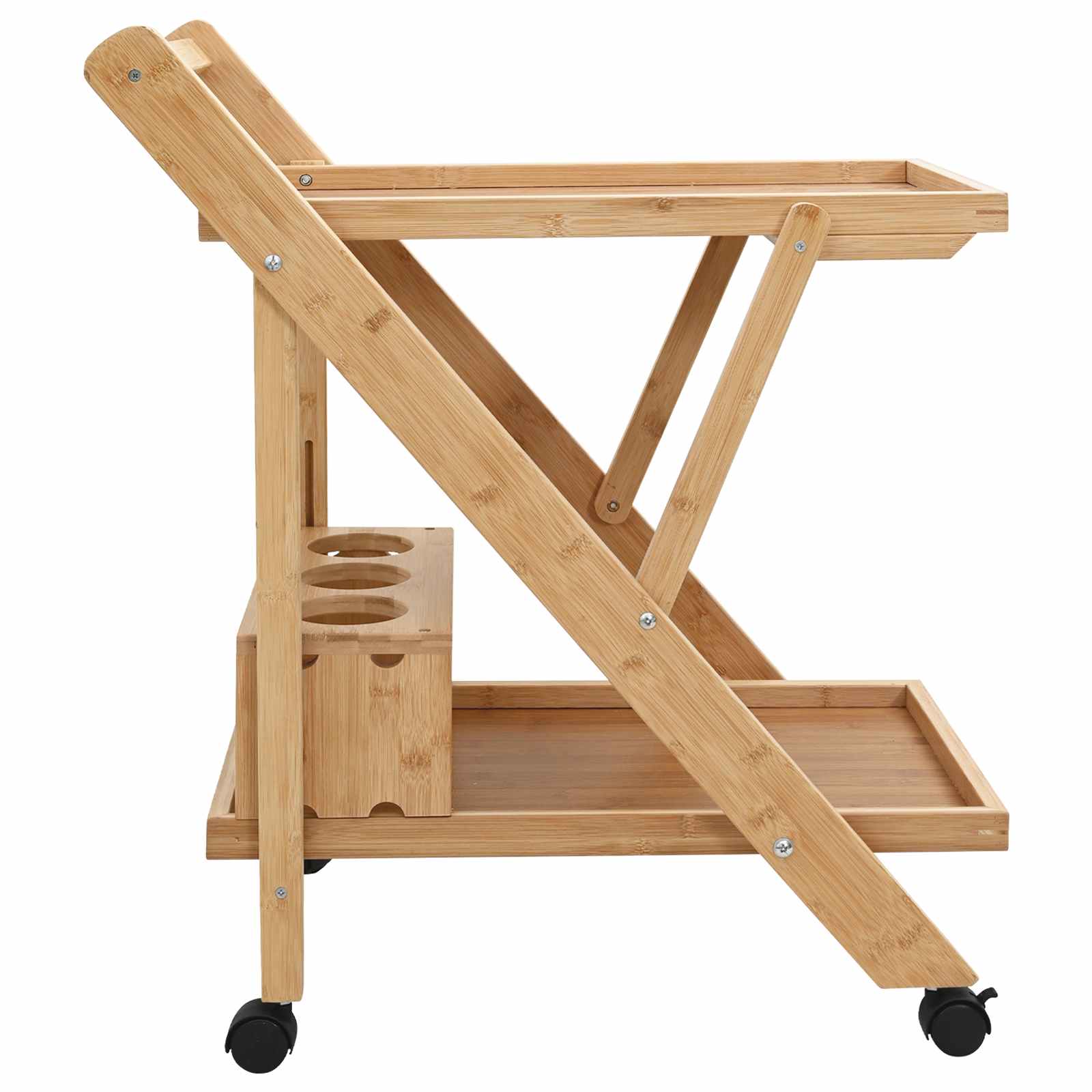 Kuhinjska Kolica s Kotačima Svijetlosmeđa 65 x 40,5 x 76,5 cm