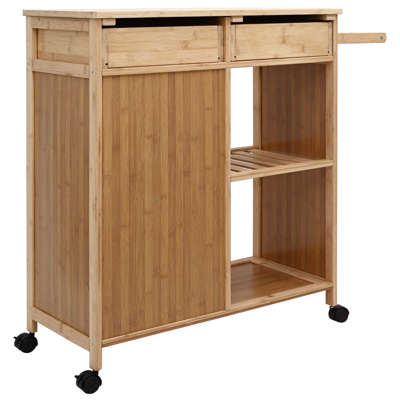 Kuhinjska Kolica s Kotačima Prirodna 90,5 x 36 x 86,5 cm Bambus