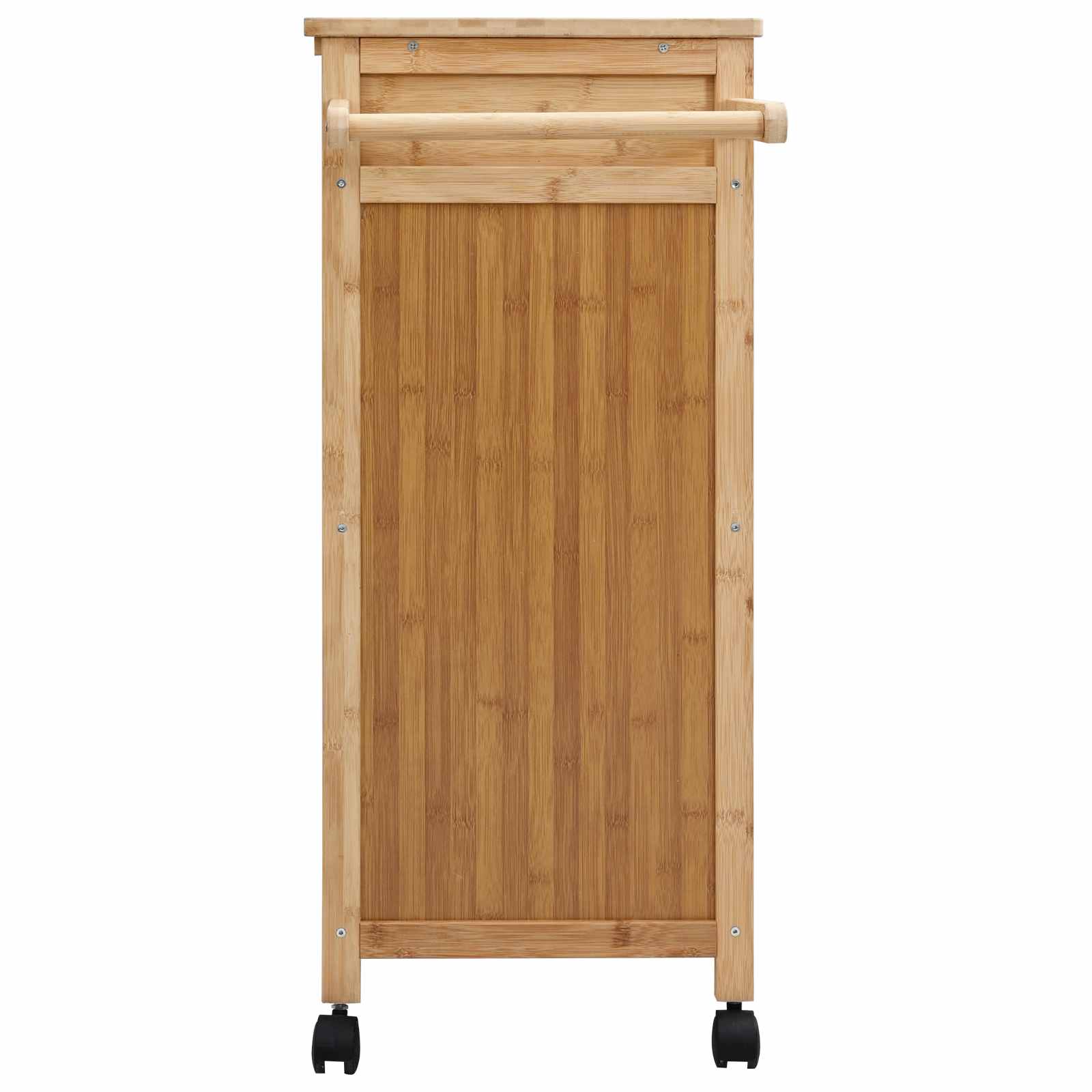 Kuhinjska Kolica s Kotačima Prirodna 90,5 x 36 x 86,5 cm Bambus