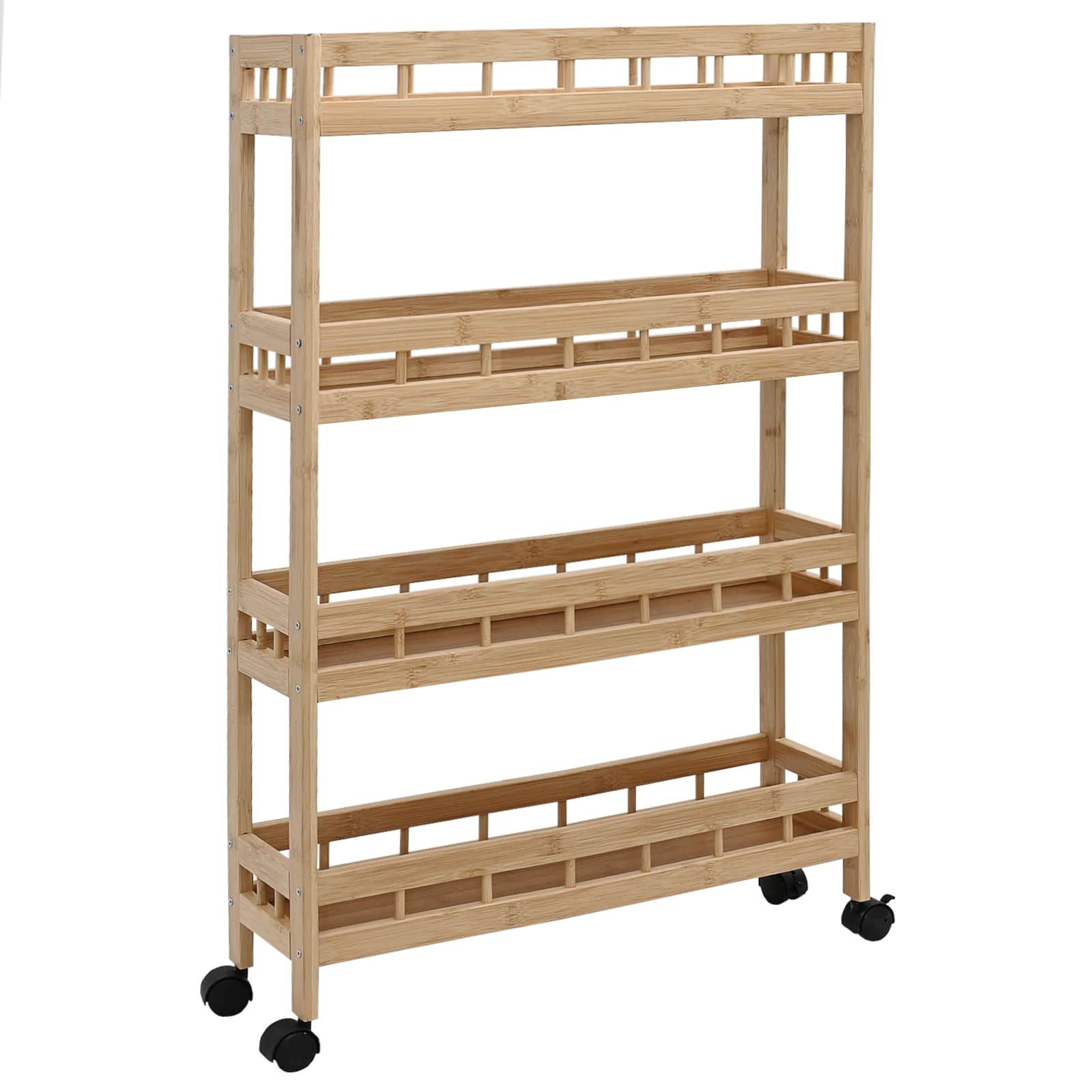 Kuhinjska Kolica s Kotačima Prirodna 60 x 18 x 97 cm Bambus