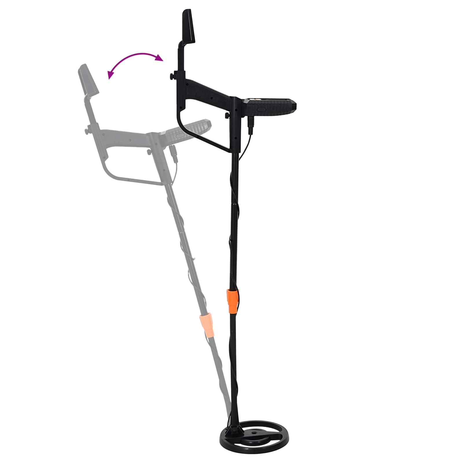 Metalni detektor s LCD zaslonom 3 modela 19 cm namotaj Crna