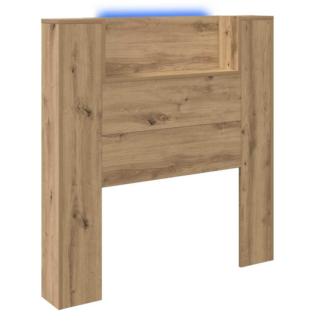 Uzglavlje S LED lampica Umjetnički hrast 100 x 15 x 103,5 cm
