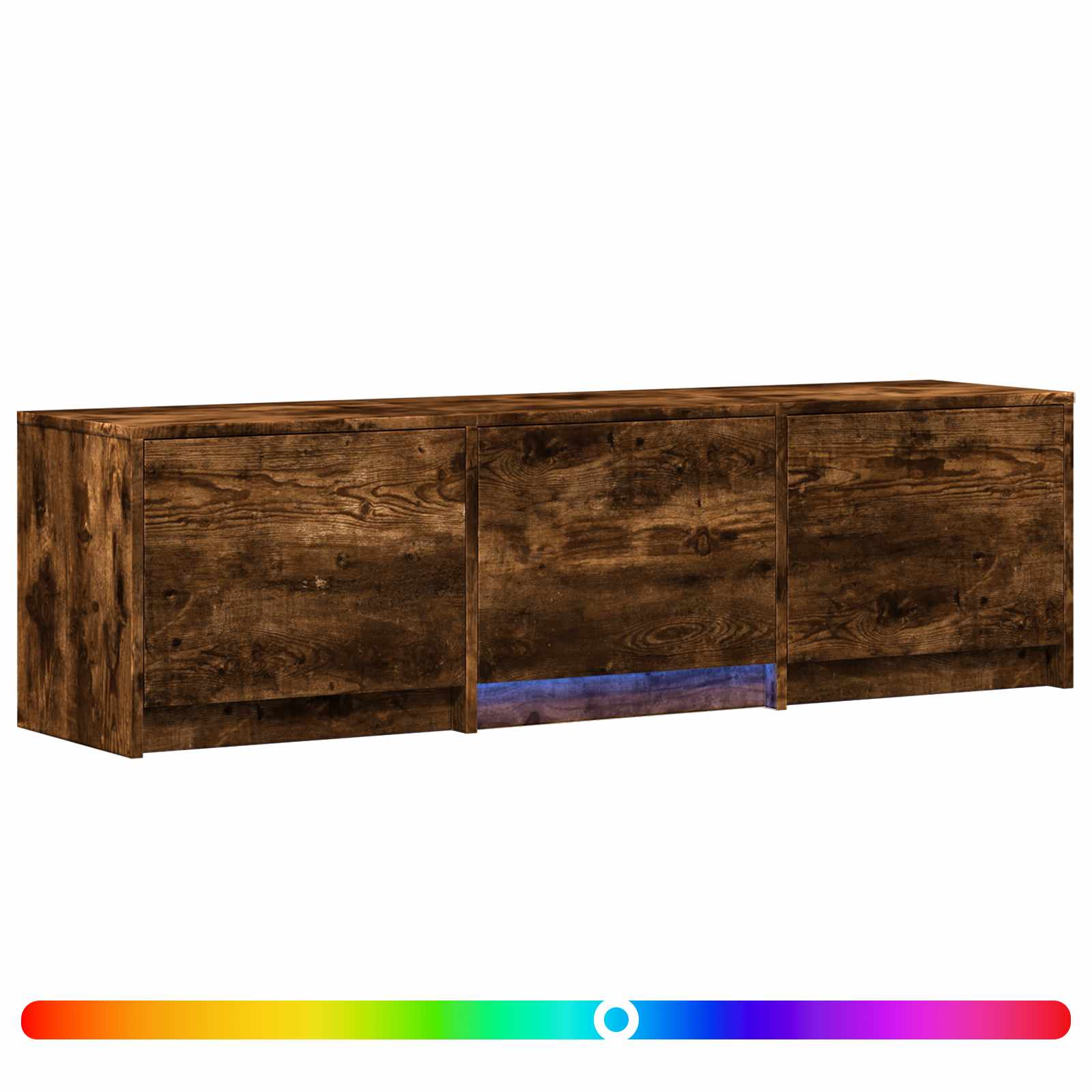 TV ormarić s LED rasvjetom Dimljeni Hrast 140 x 34 x 40 cm