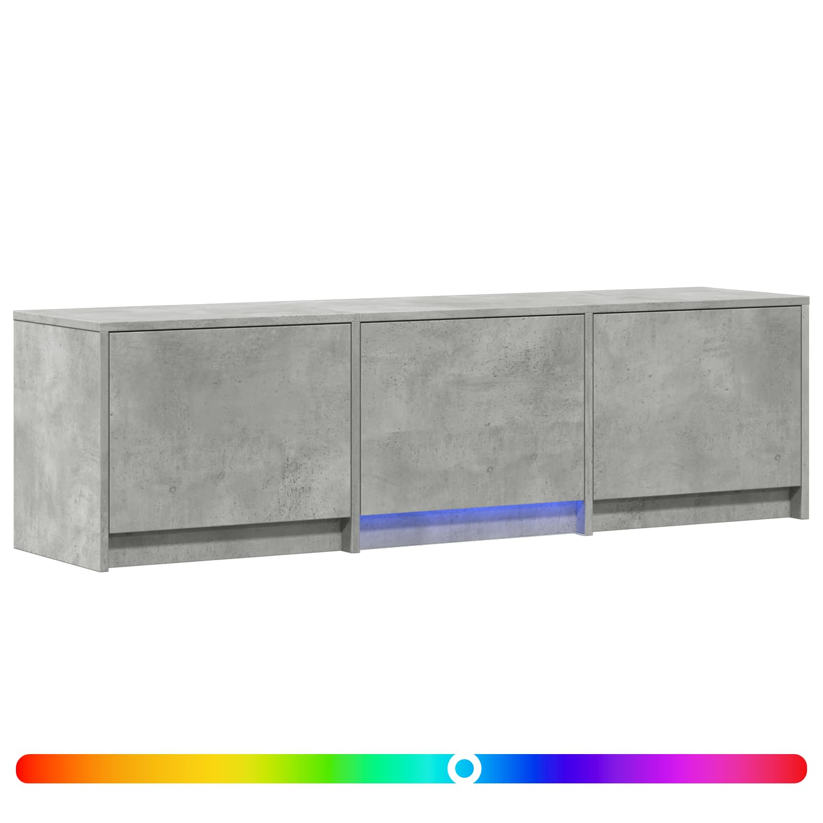 TV ormarić s LED rasvjetom Betonsko Siva 140 x 34 x 40 cm