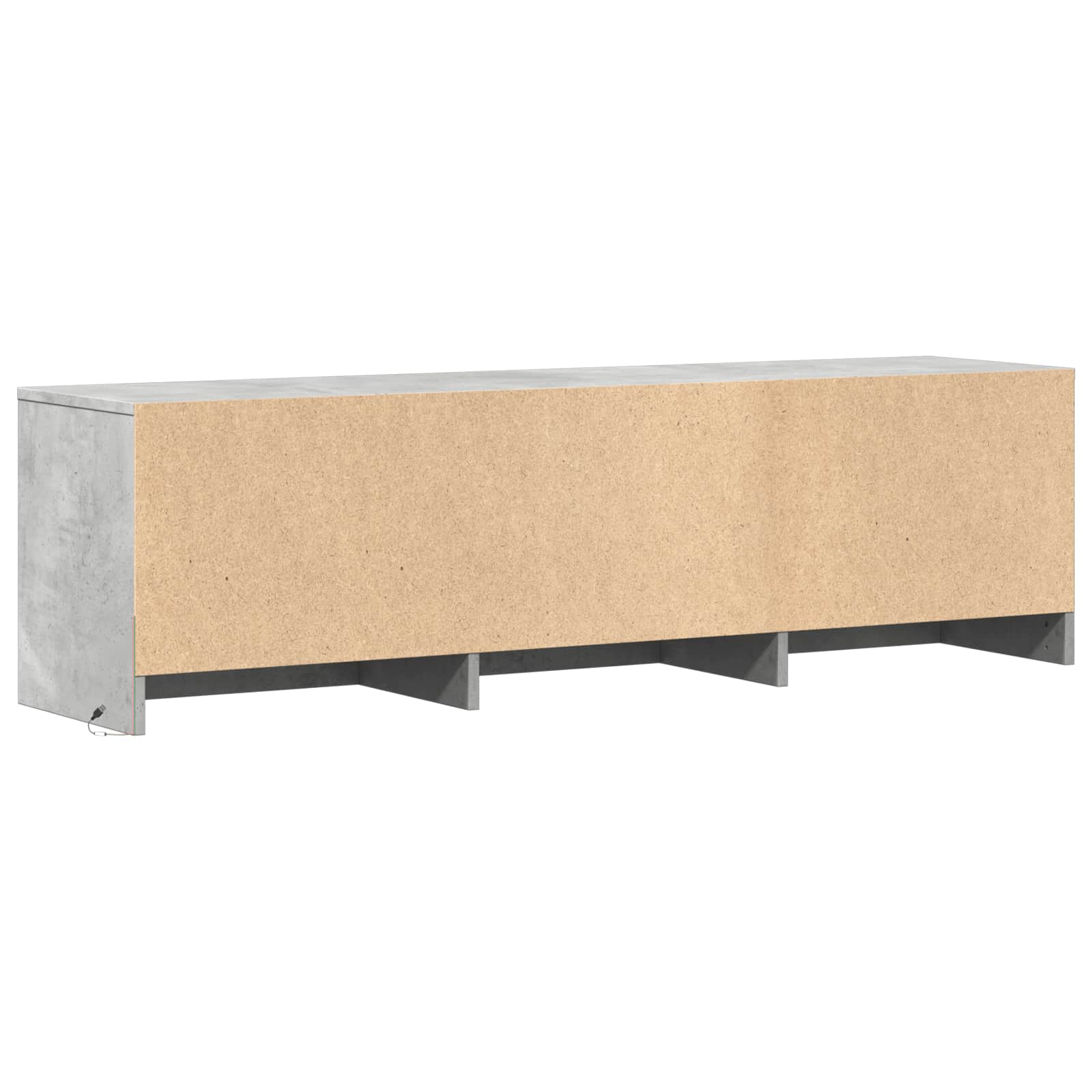 TV ormarić s LED rasvjetom Betonsko Siva 140 x 34 x 40 cm