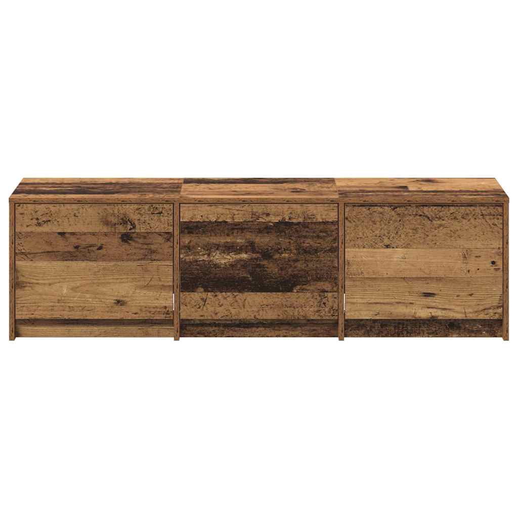 TV ormarić s LED rasvjetom Staro drvo 140 x 34 x 40 cm