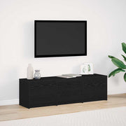 TV ormarić s LED rasvjetom Crni Hrast 140 x 34 x 40 cm