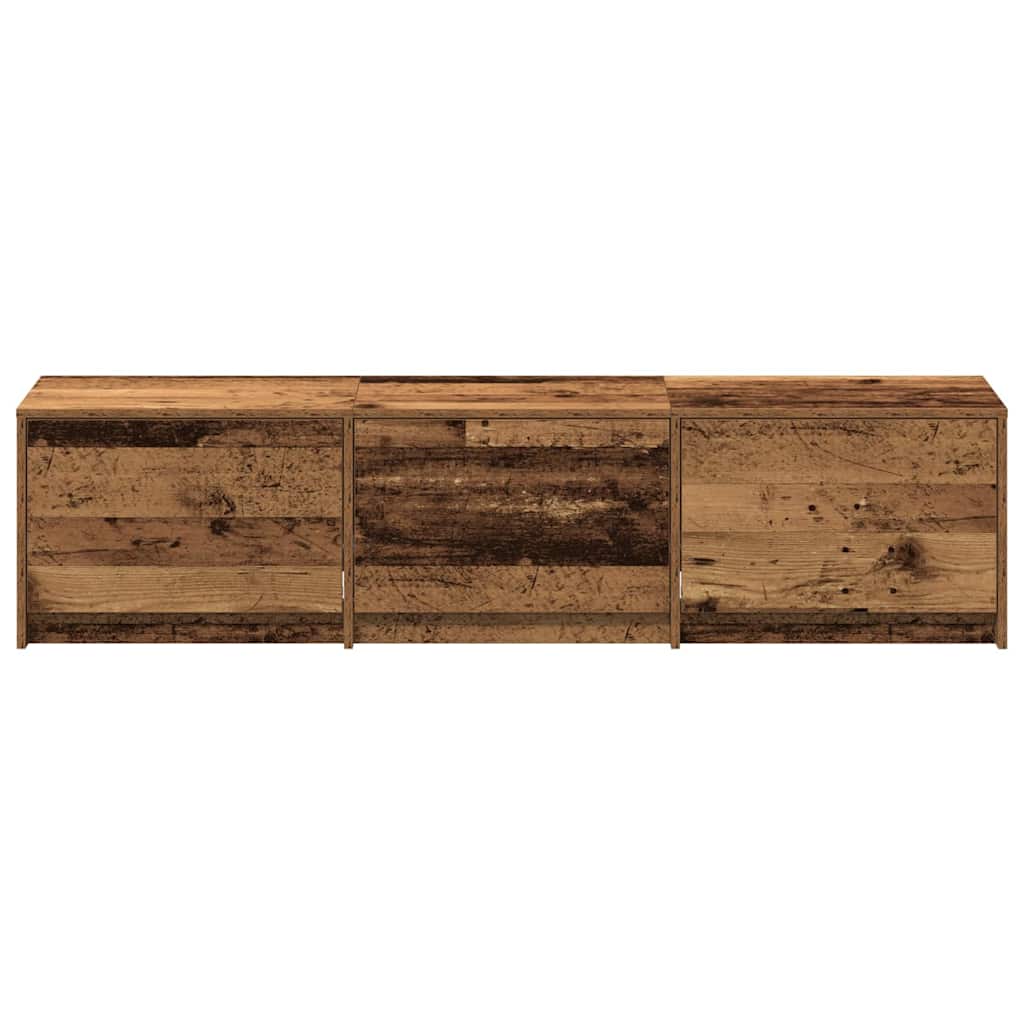 TV ormarić s LED rasvjetom Staro drvo 165 x 34 x 40 cm