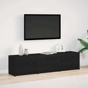 TV ormarić s LED rasvjetom Crni Hrast 165 x 34 x 40 cm