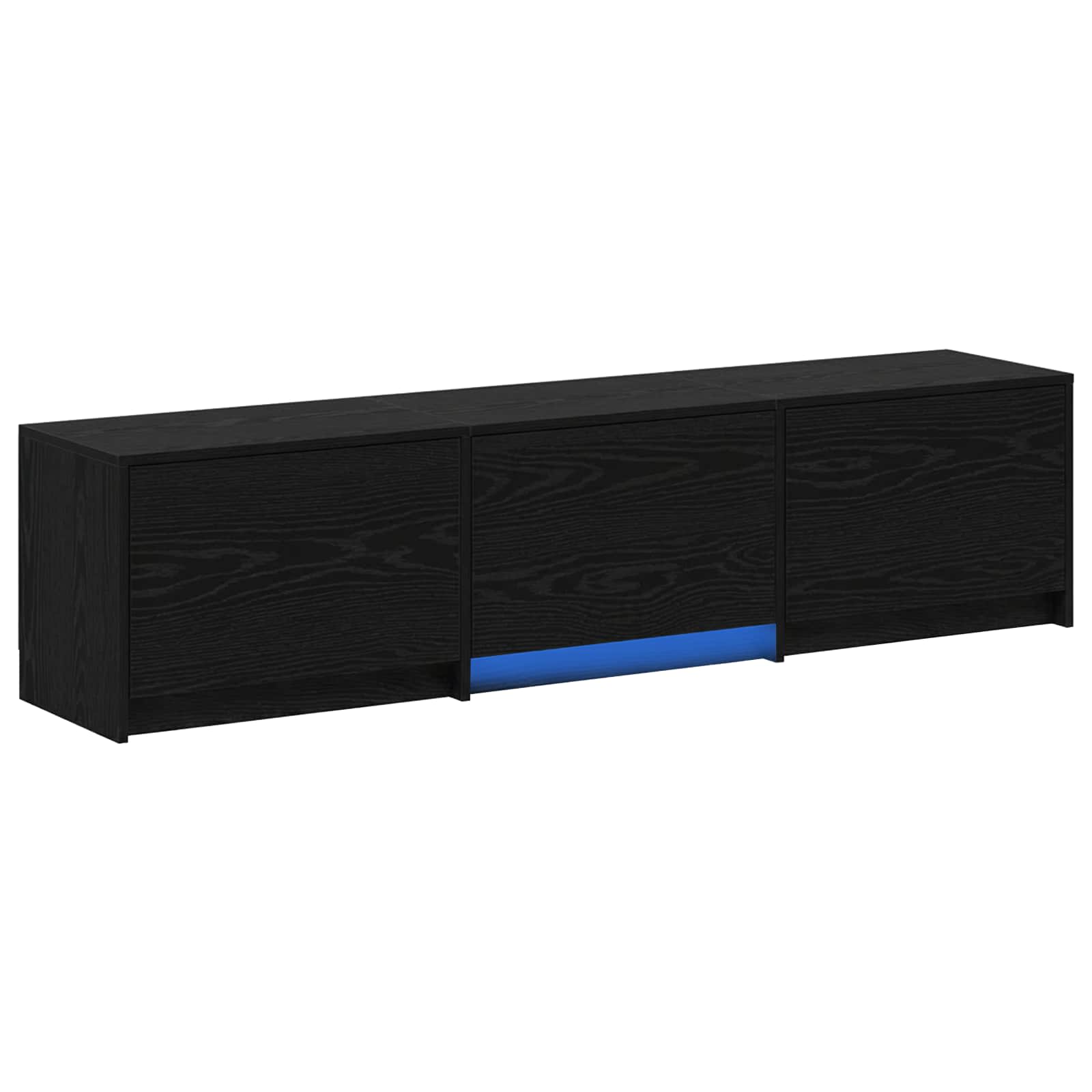 TV ormarić s LED rasvjetom Crni Hrast 165 x 34 x 40 cm
