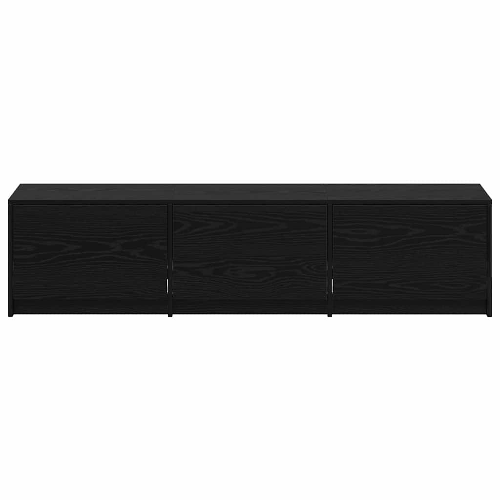 TV ormarić s LED rasvjetom Crni Hrast 165 x 34 x 40 cm