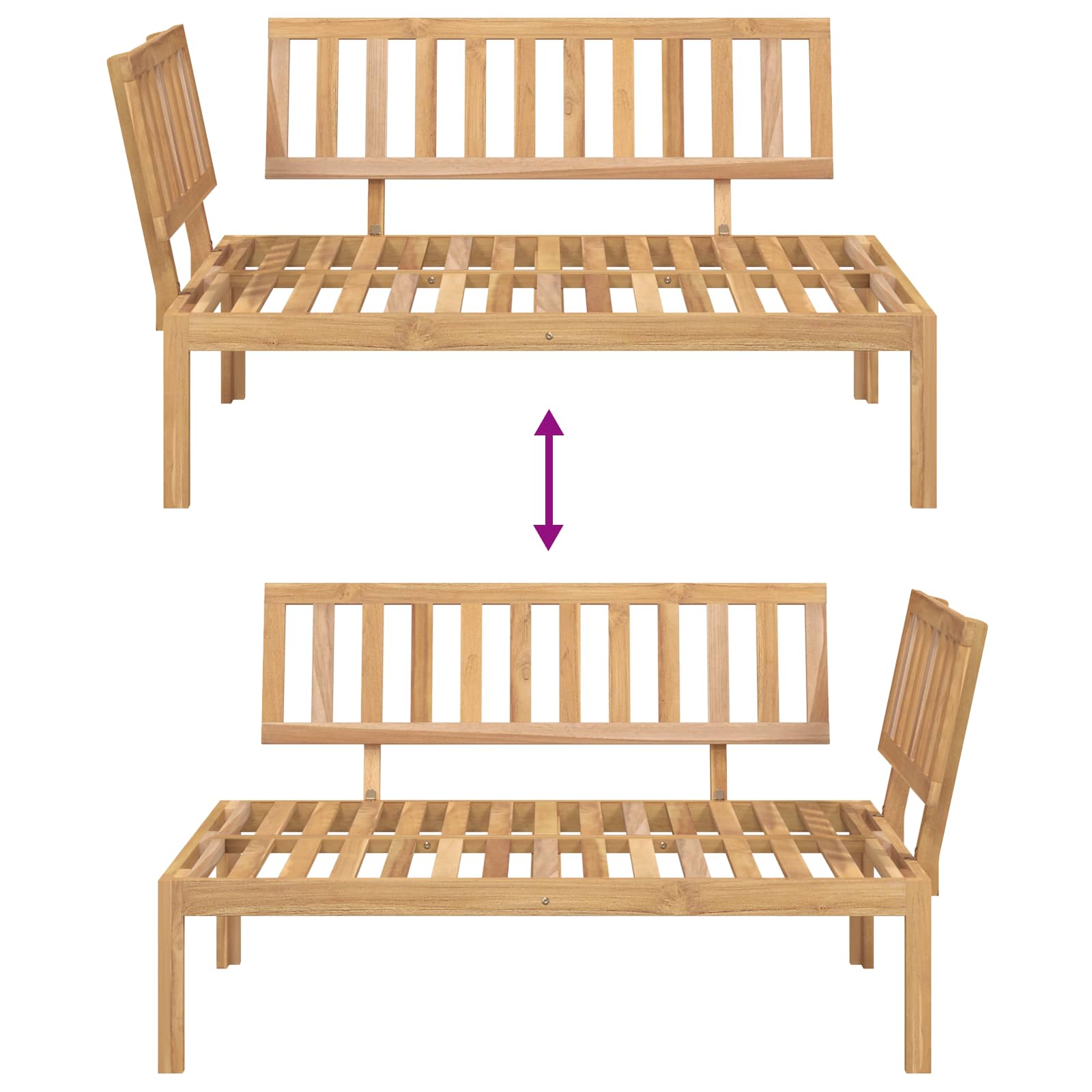 Set sofe s jastukom Siva 133 x 92 x 69 cm Čvrsto drvo akacije