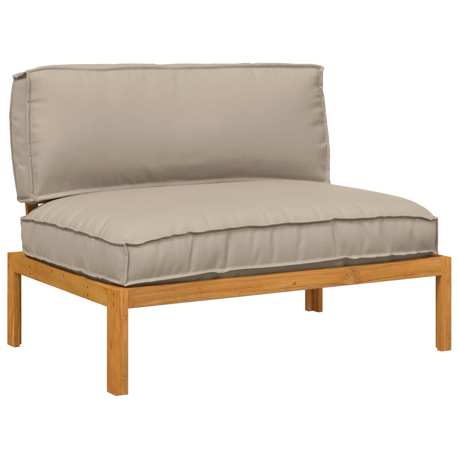 Set sofe Sivo-smeđa 120 x 92 x 69 cm Čvrsto drvo akacije