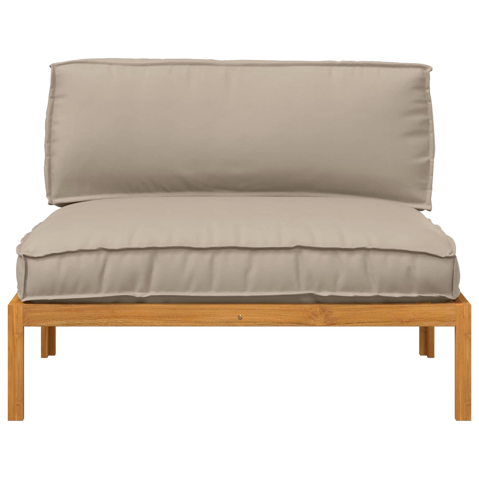Set sofe Sivo-smeđa 120 x 92 x 69 cm Čvrsto drvo akacije