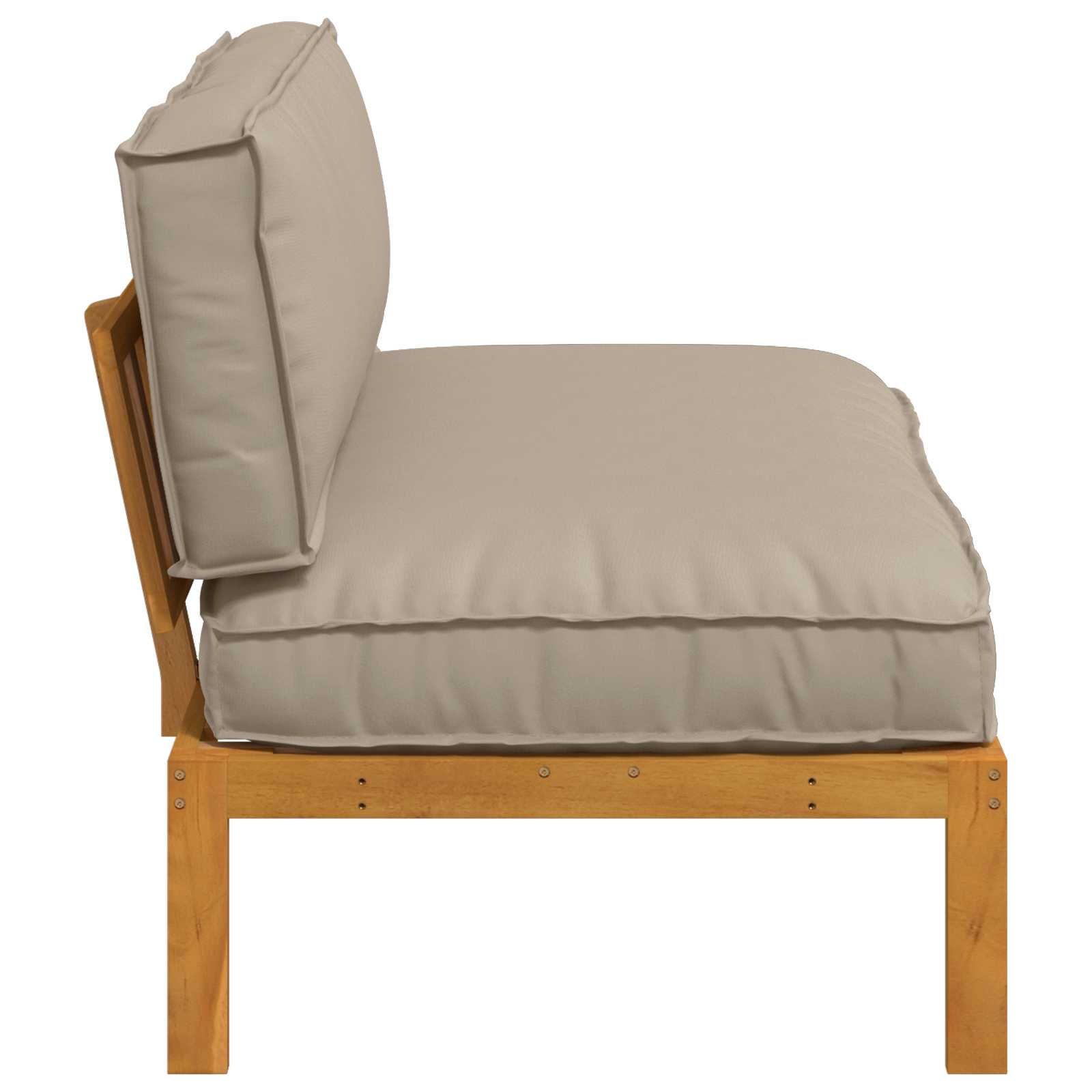 Set sofe Sivo-smeđa 120 x 92 x 69 cm Čvrsto drvo akacije