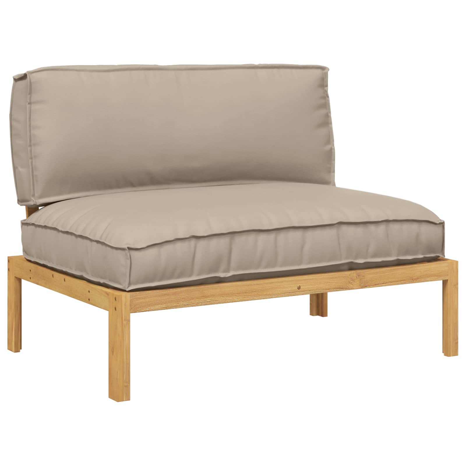 Set sofe Sivo-smeđa 120 x 92 x 69 cm Čvrsto drvo akacije