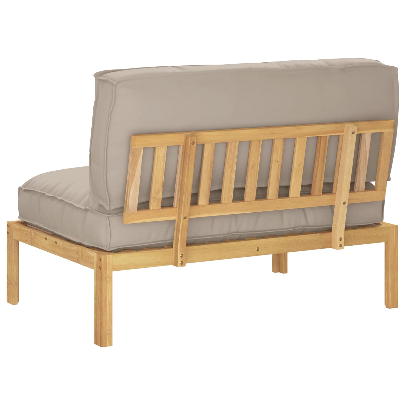 Set sofe Sivo-smeđa 120 x 92 x 69 cm Čvrsto drvo akacije