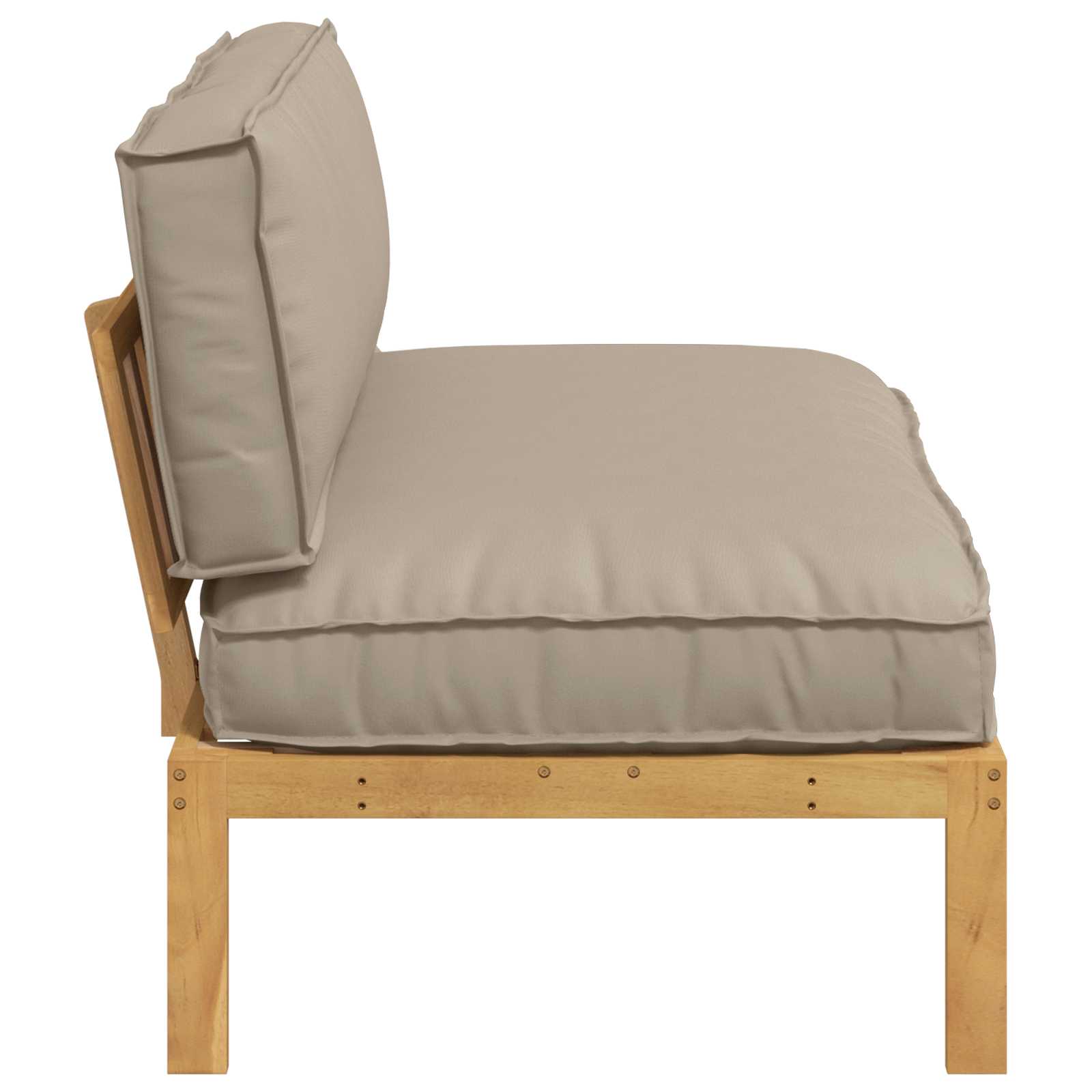 Set sofe Sivo-smeđa 120 x 92 x 69 cm Čvrsto drvo akacije