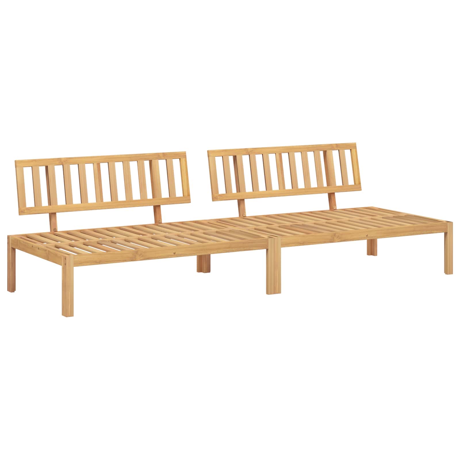 Set sofe s jastukom Jednobojno 2 pcs Siva Čvrsto drvo akacije