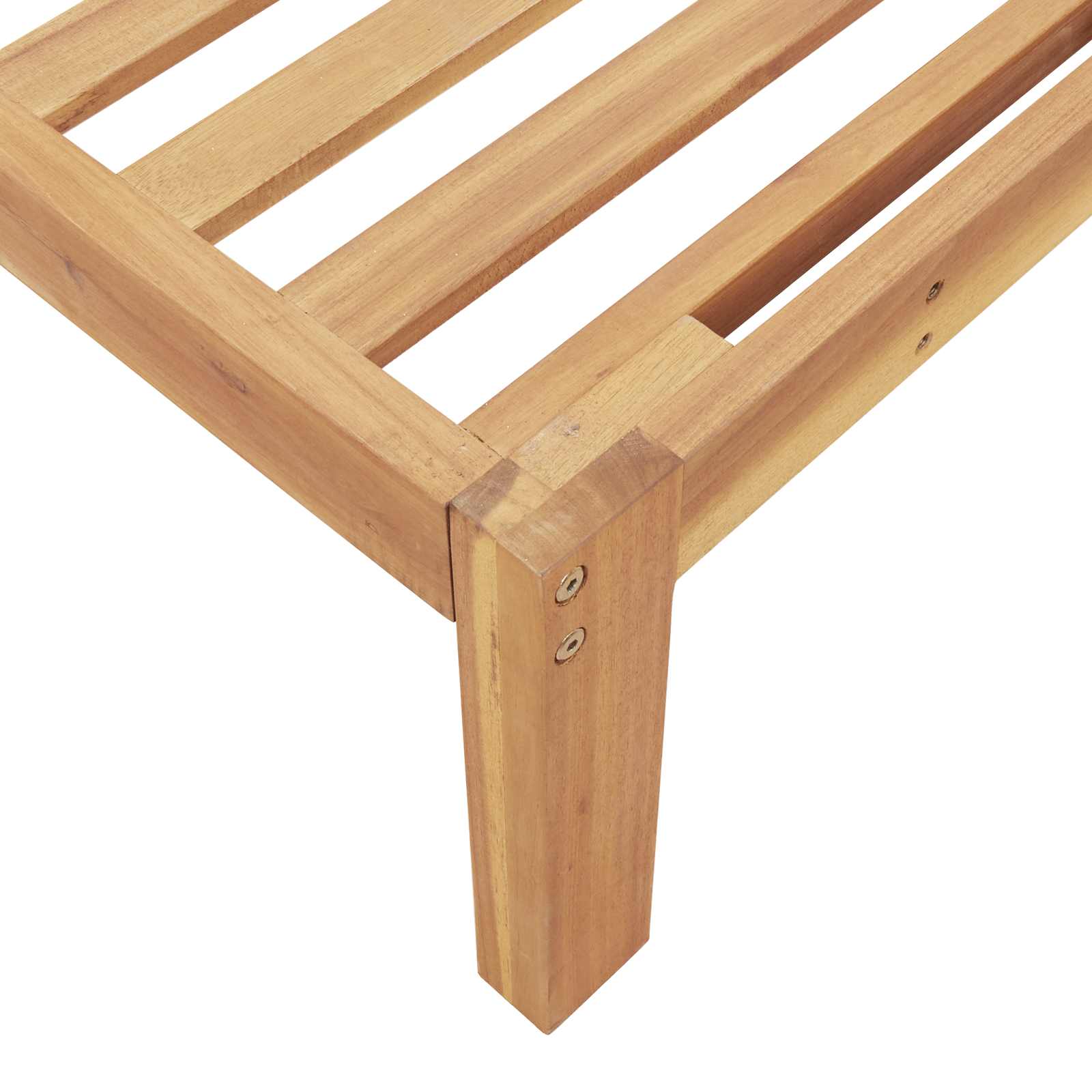 Set sofe s jastukom 2 pcs Sivo-smeđa Čvrsto drvo akacije