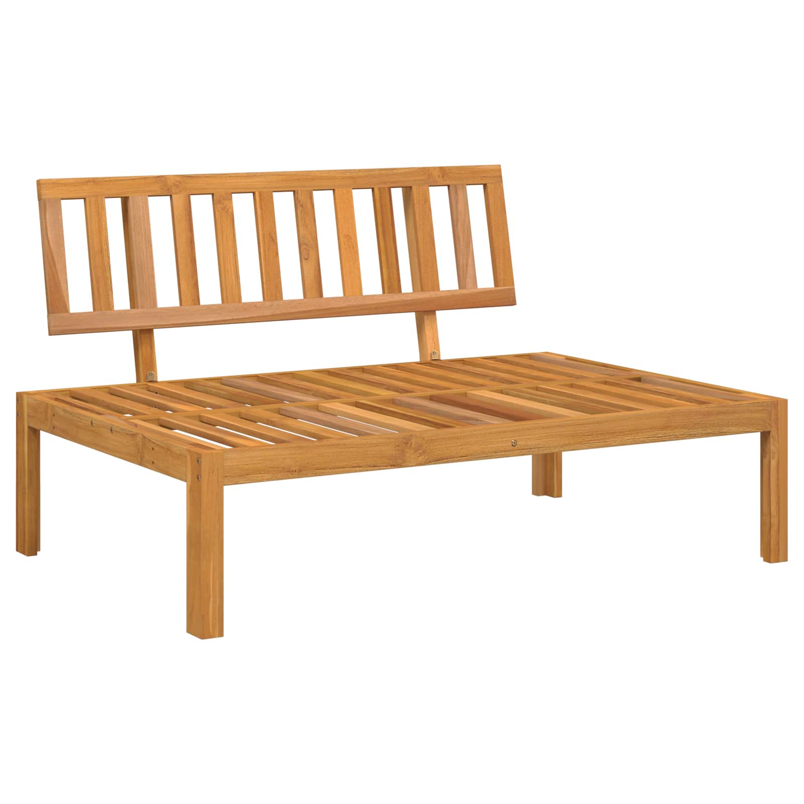 Set sofe s jastukom 4 pcs Sivo-smeđa Čvrsto drvo akacije