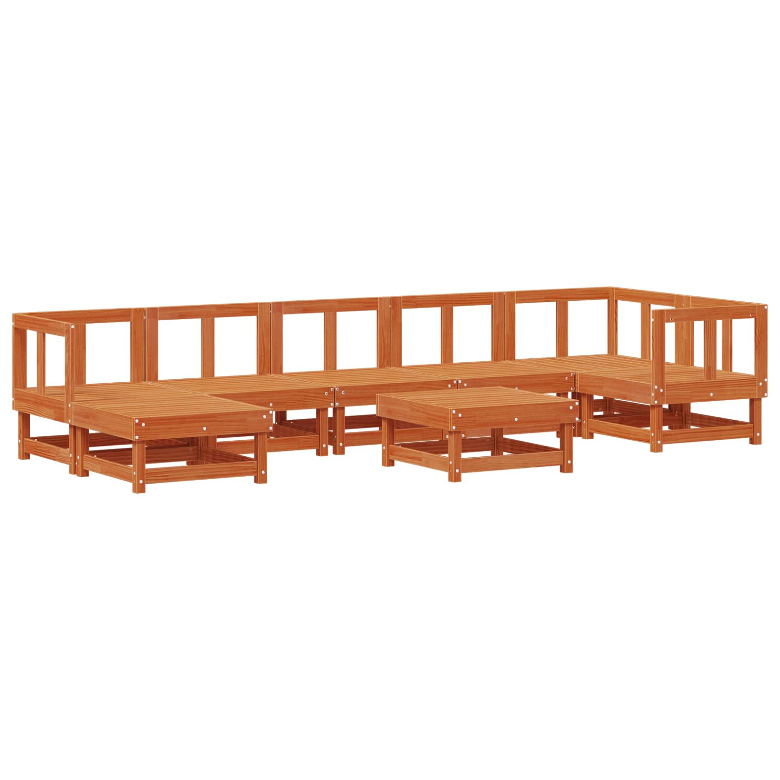 Set lounge namještaja za vrt 8 pcs Voštanosmeđa