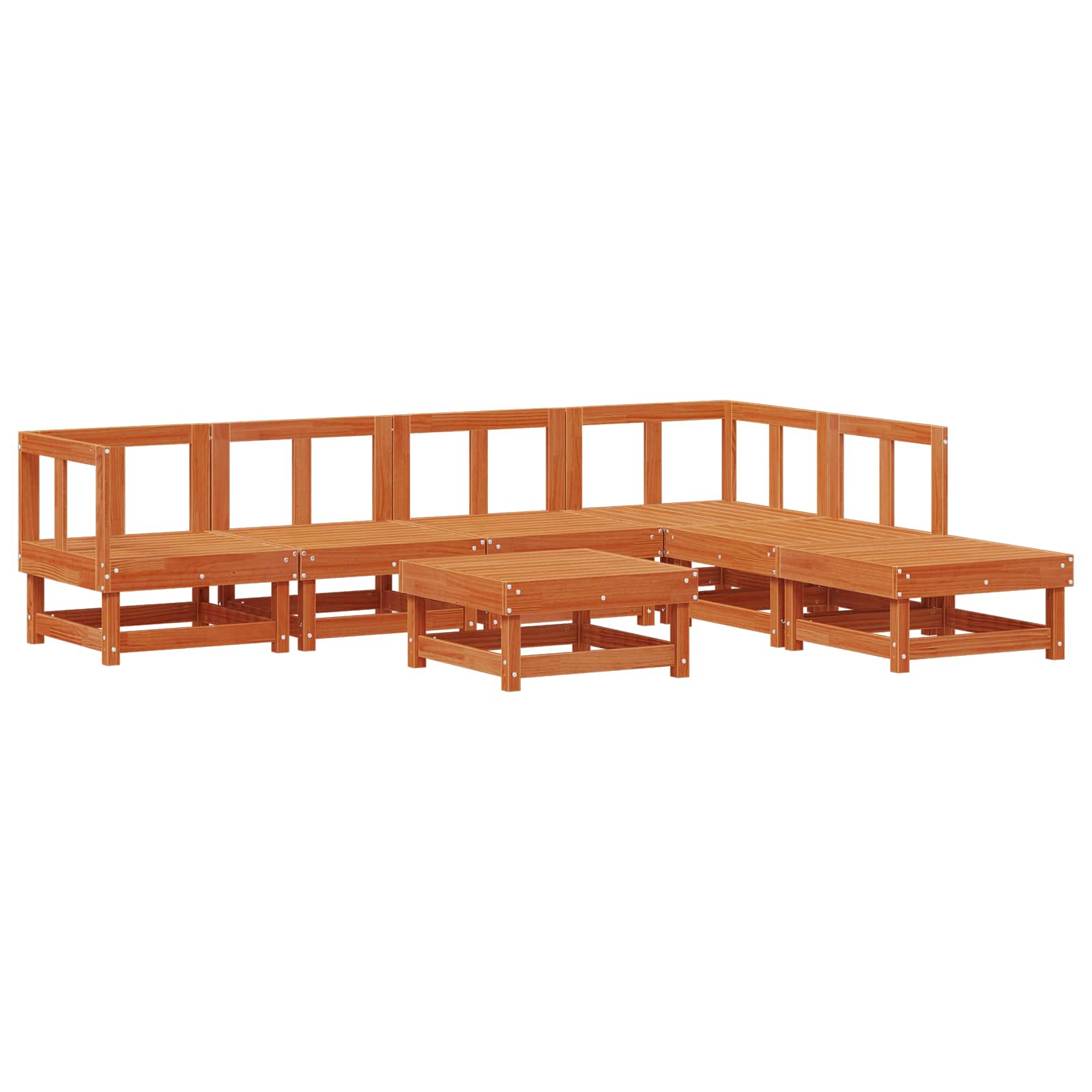 Set lounge namještaja za vrt 7 pcs Voštanosmeđa