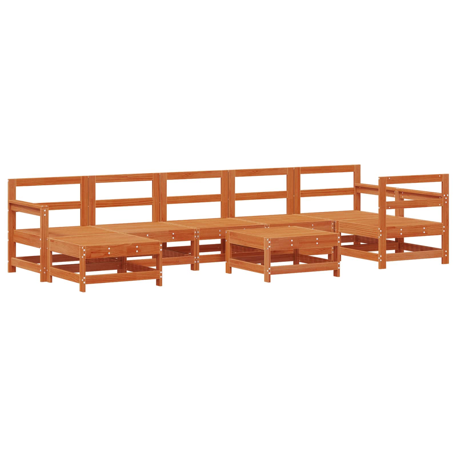 Set lounge namještaja za vrt 8 pcs Voštanosmeđa