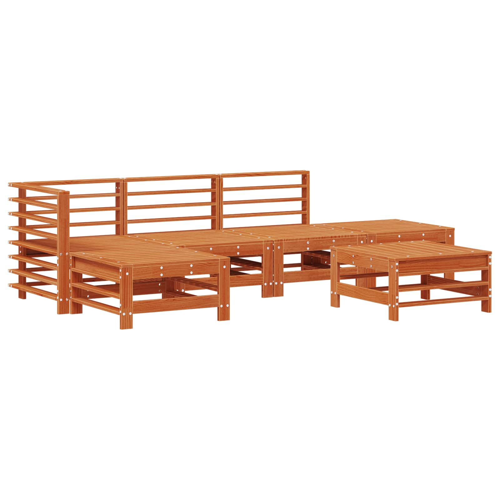 Set lounge namještaja za vrt 6 pcs Voštanosmeđa