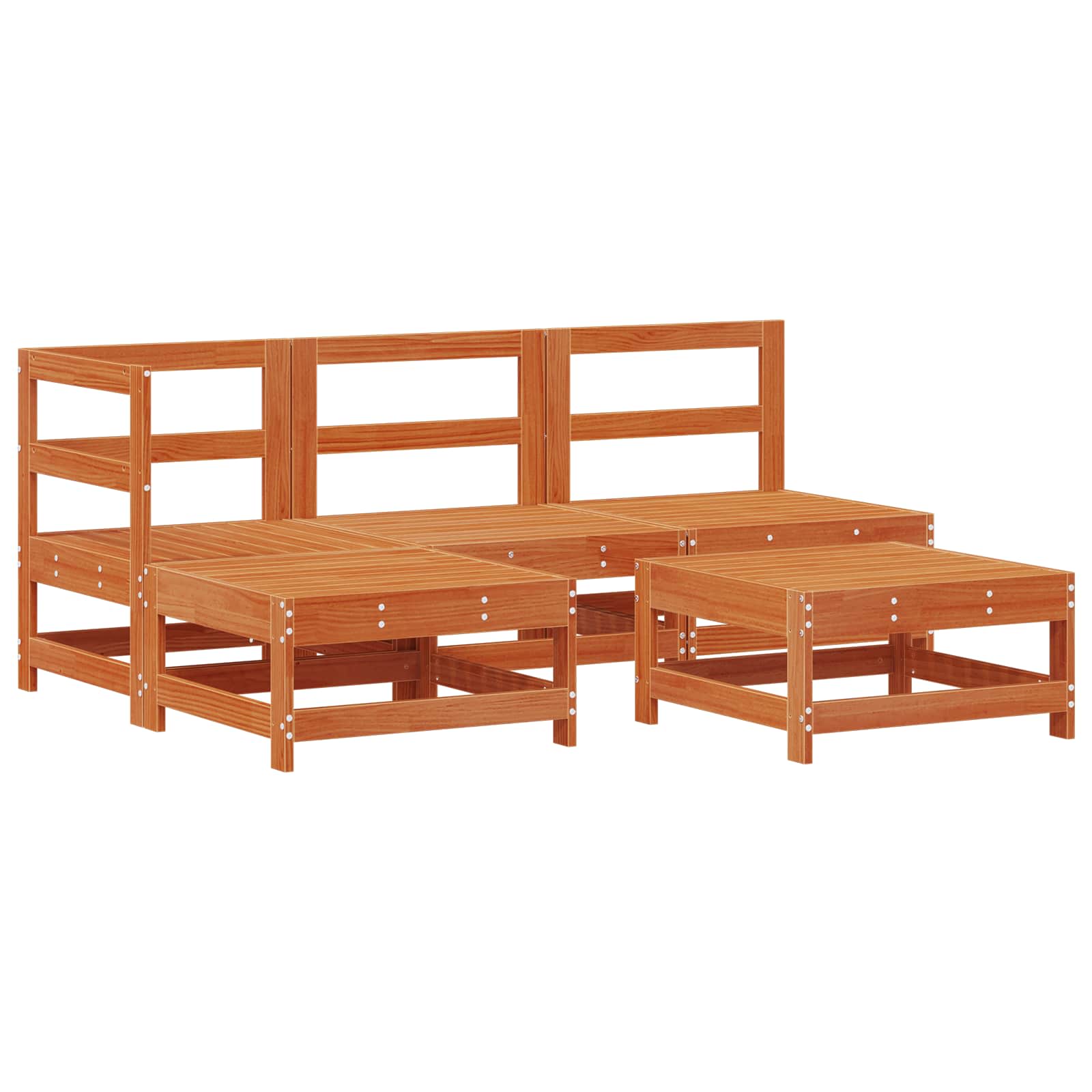 Set lounge namještaja za vrt 5 pcs Voštanosmeđa